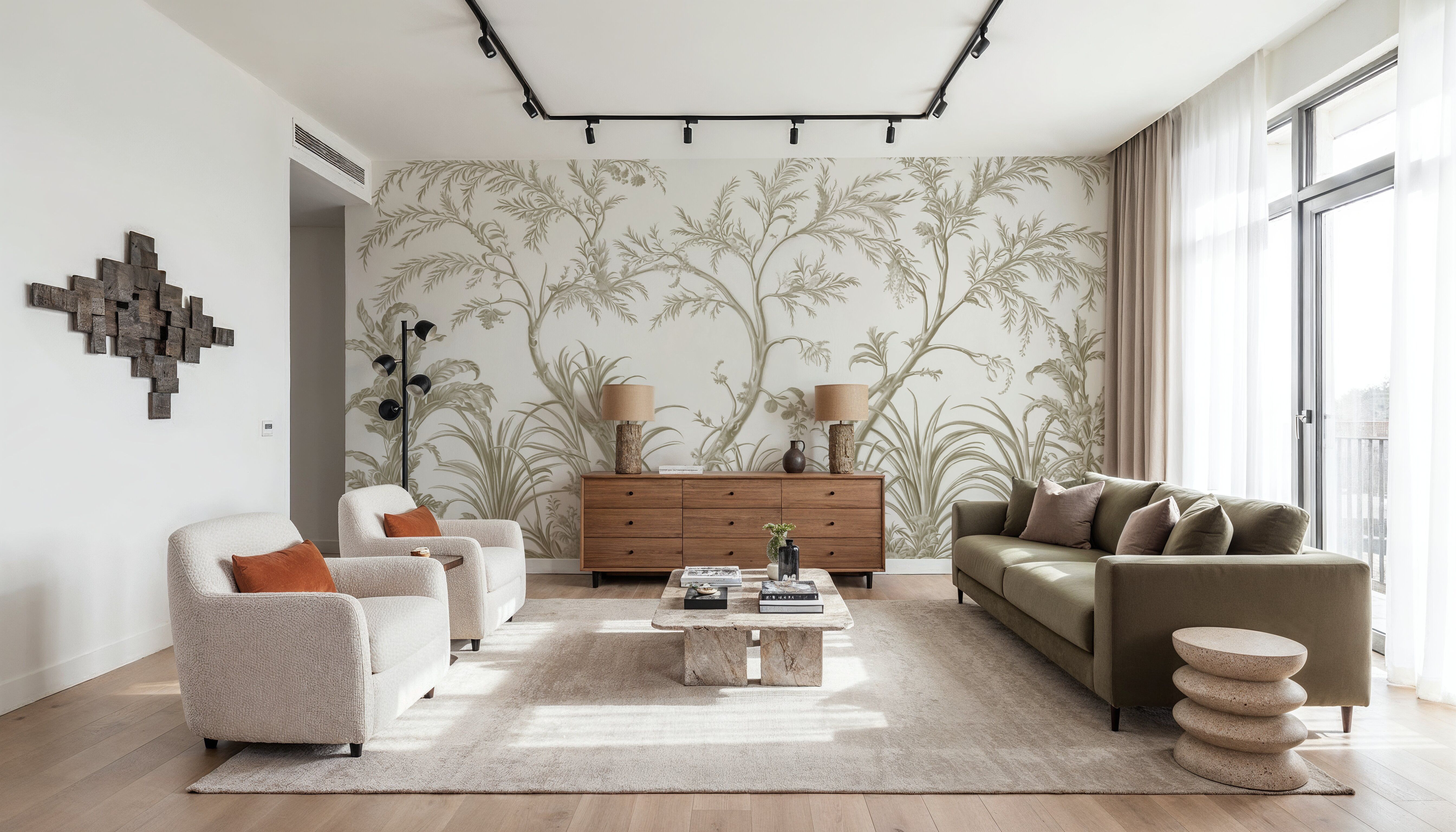 Intricate Garden, Beige