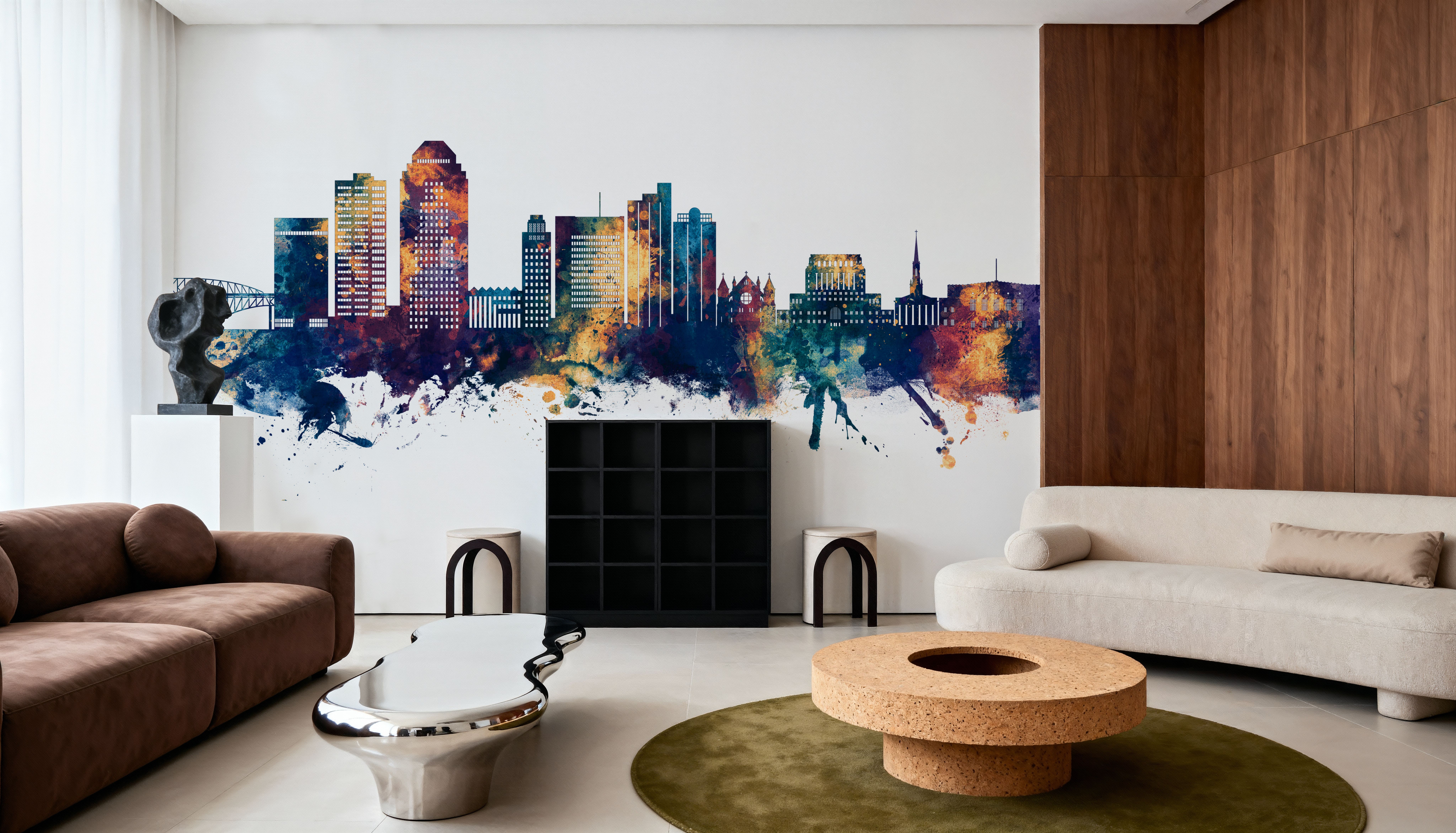 Shreveport Louisiana Skyline Blue & Bronze