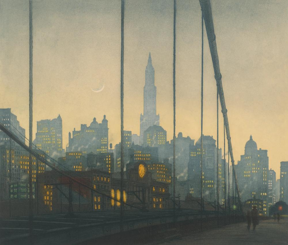 New York, Brooklyn bridge (1927) Illustration
