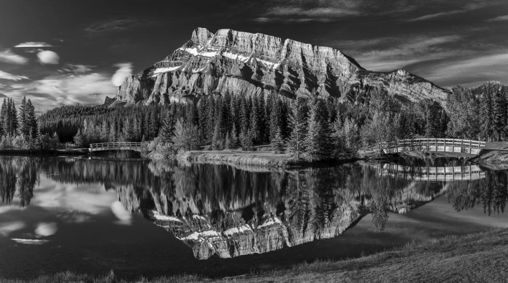 Mirror in Banff BW