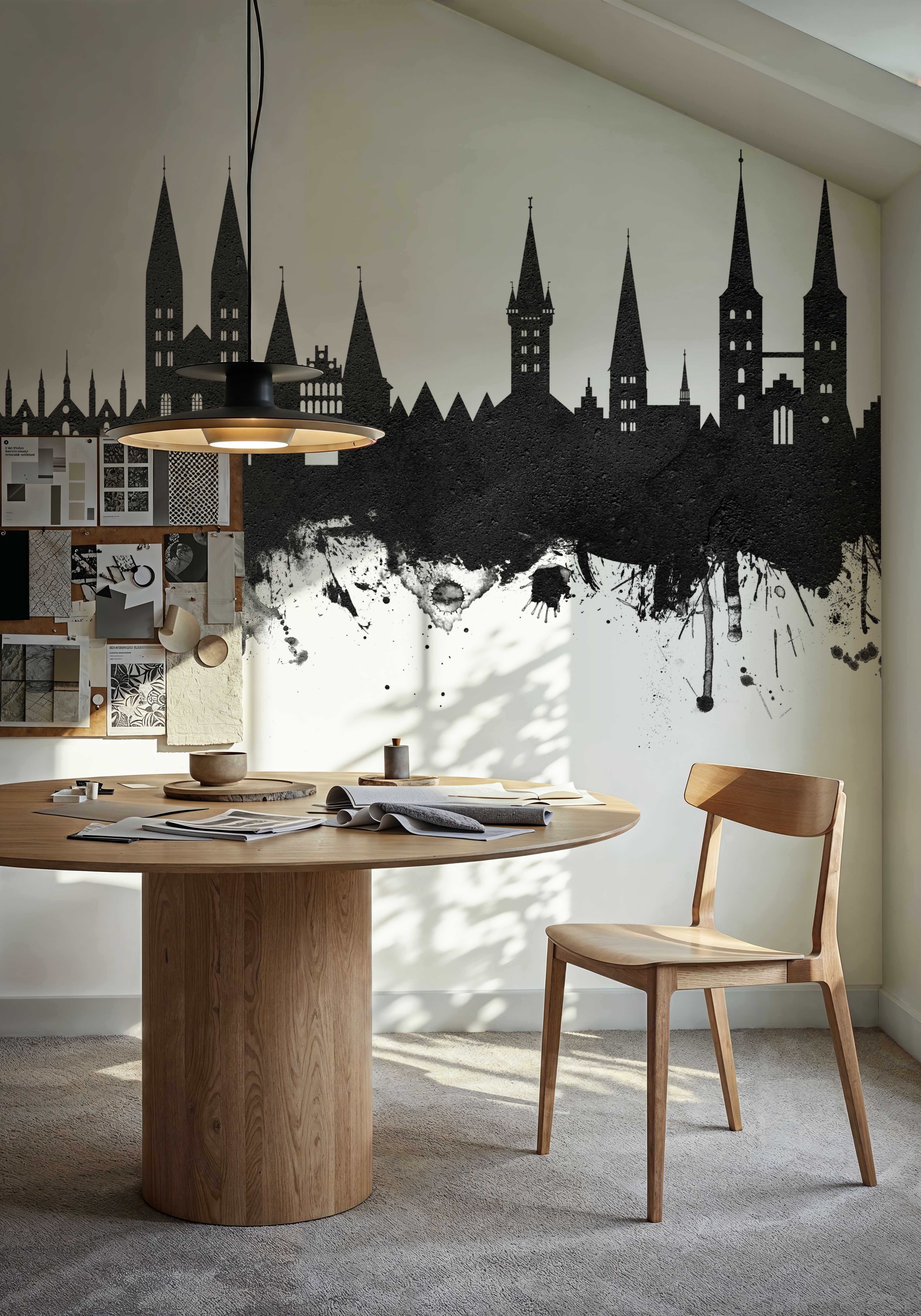 Lubeck Germany Skyline Black & White