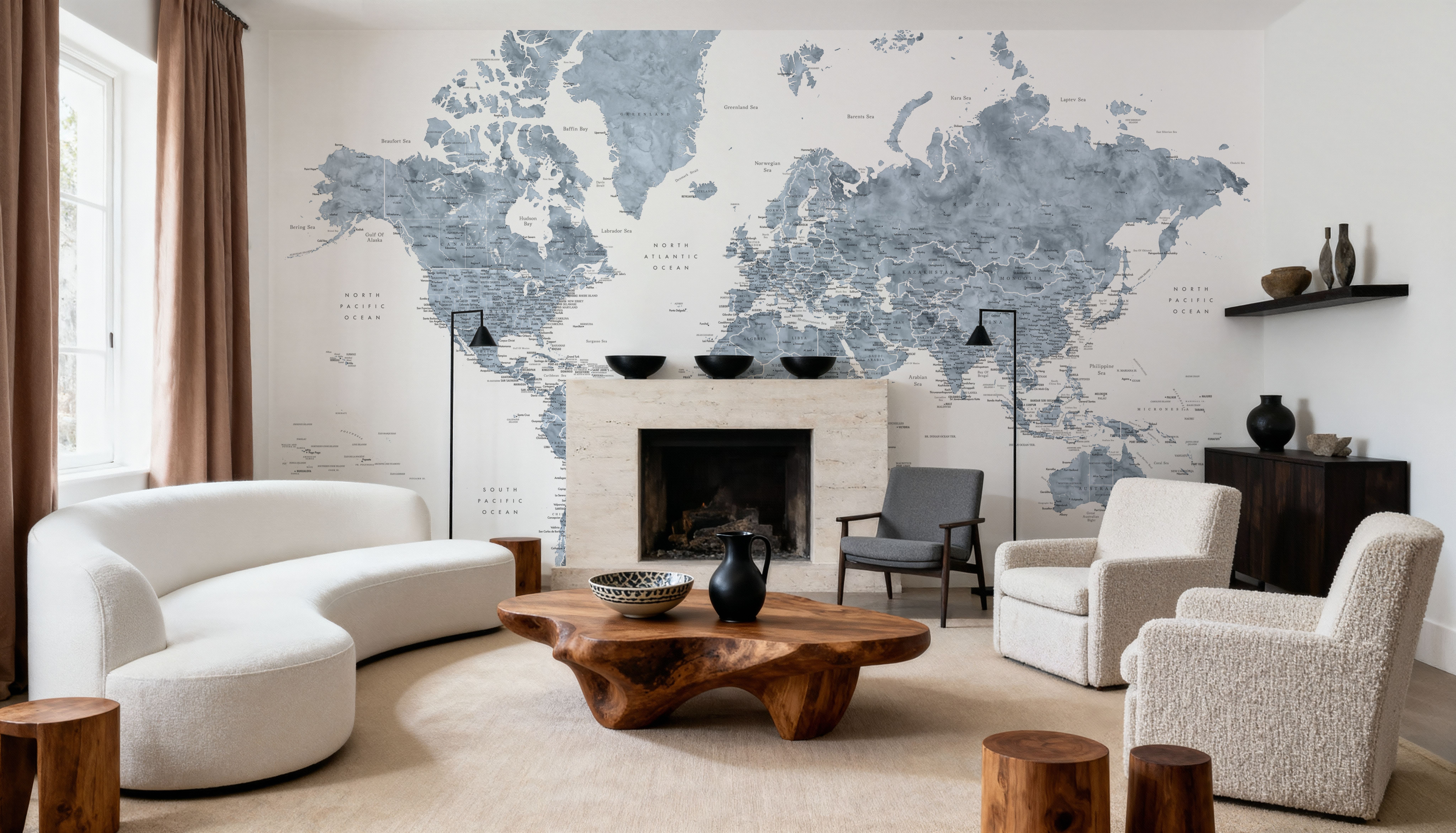 World Map Cities - Ninian