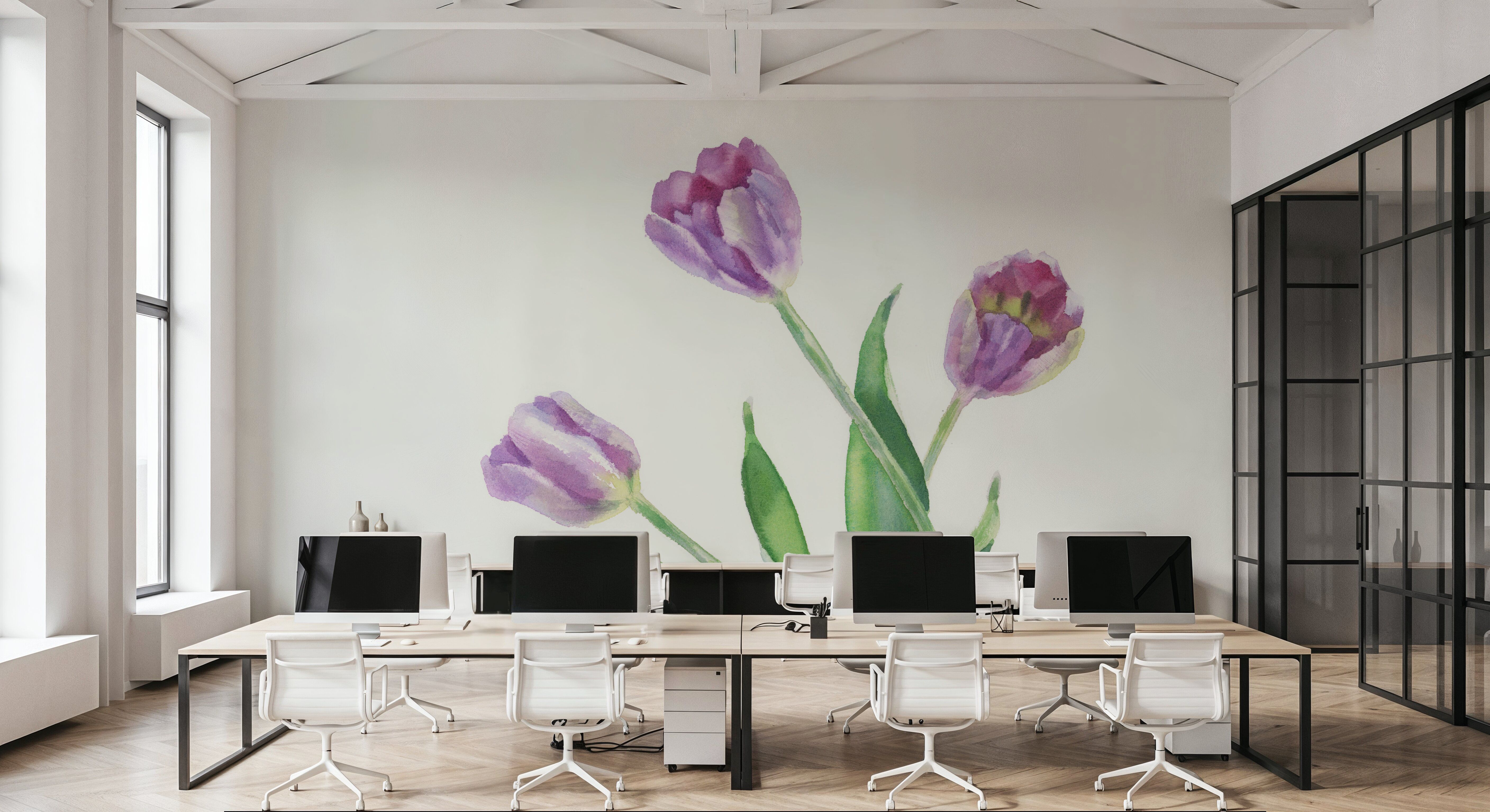 Lavender Tulip Watercolor