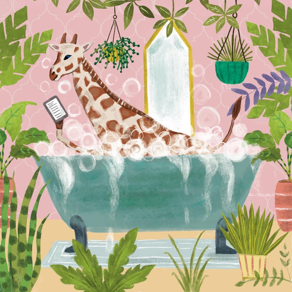 Giraffe in Tub