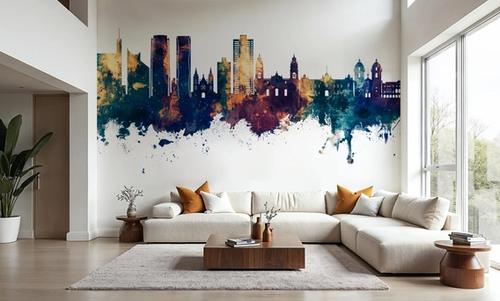 Lima Peru Skyline Blue & Bronze
