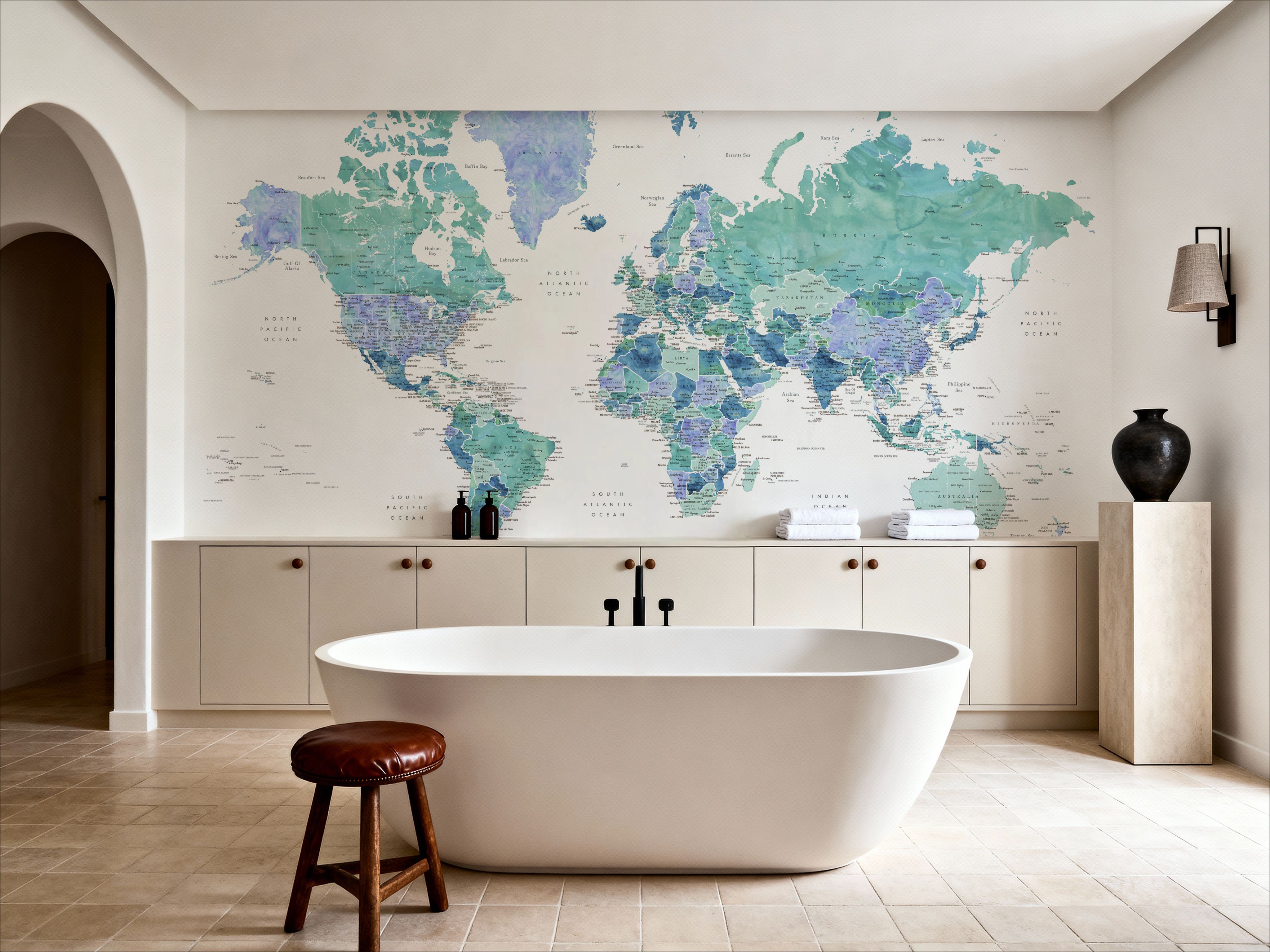 World Map Cities - Elizenda