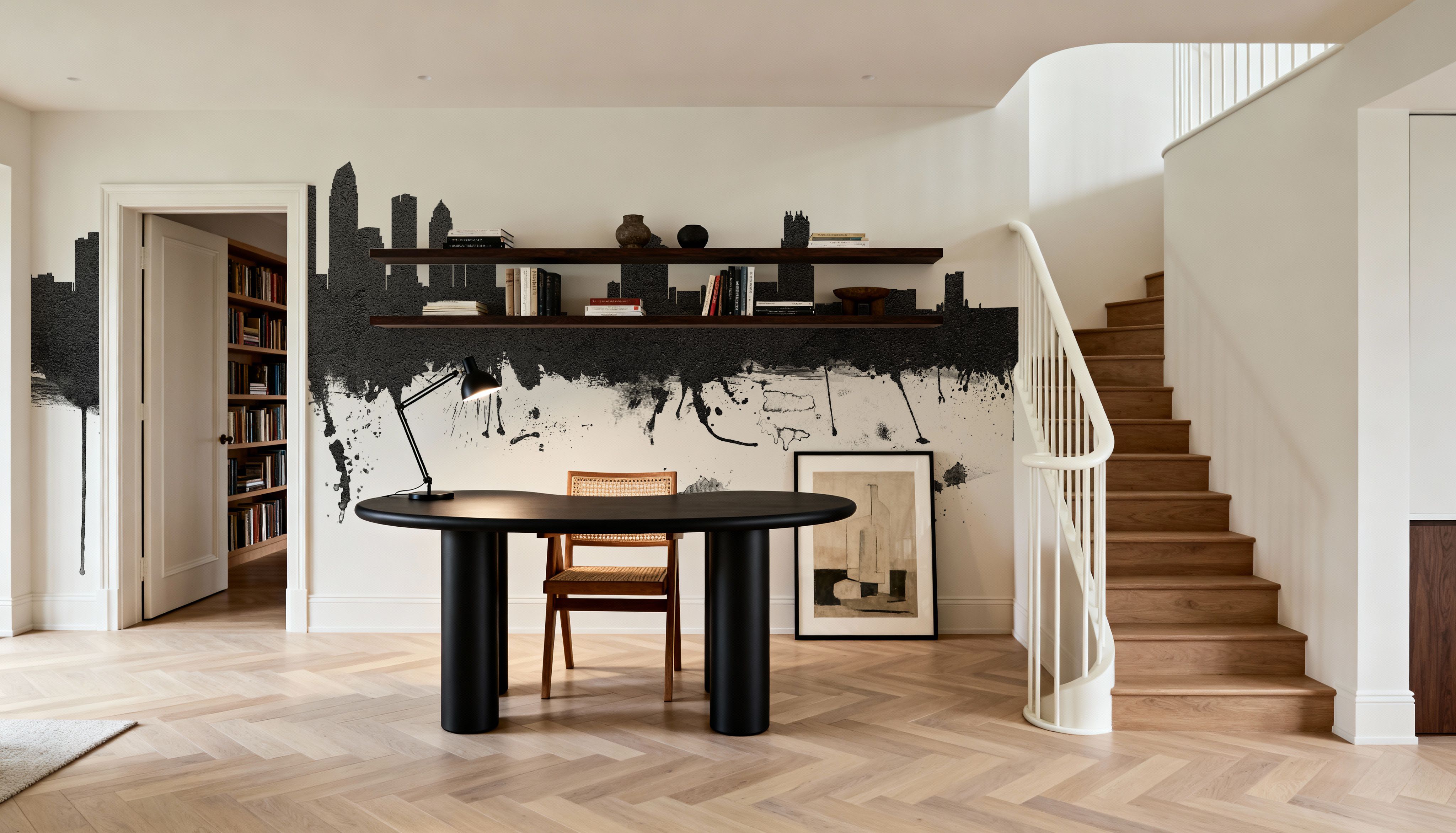 Tampa Florida Skyline Black & White, Wallpaper