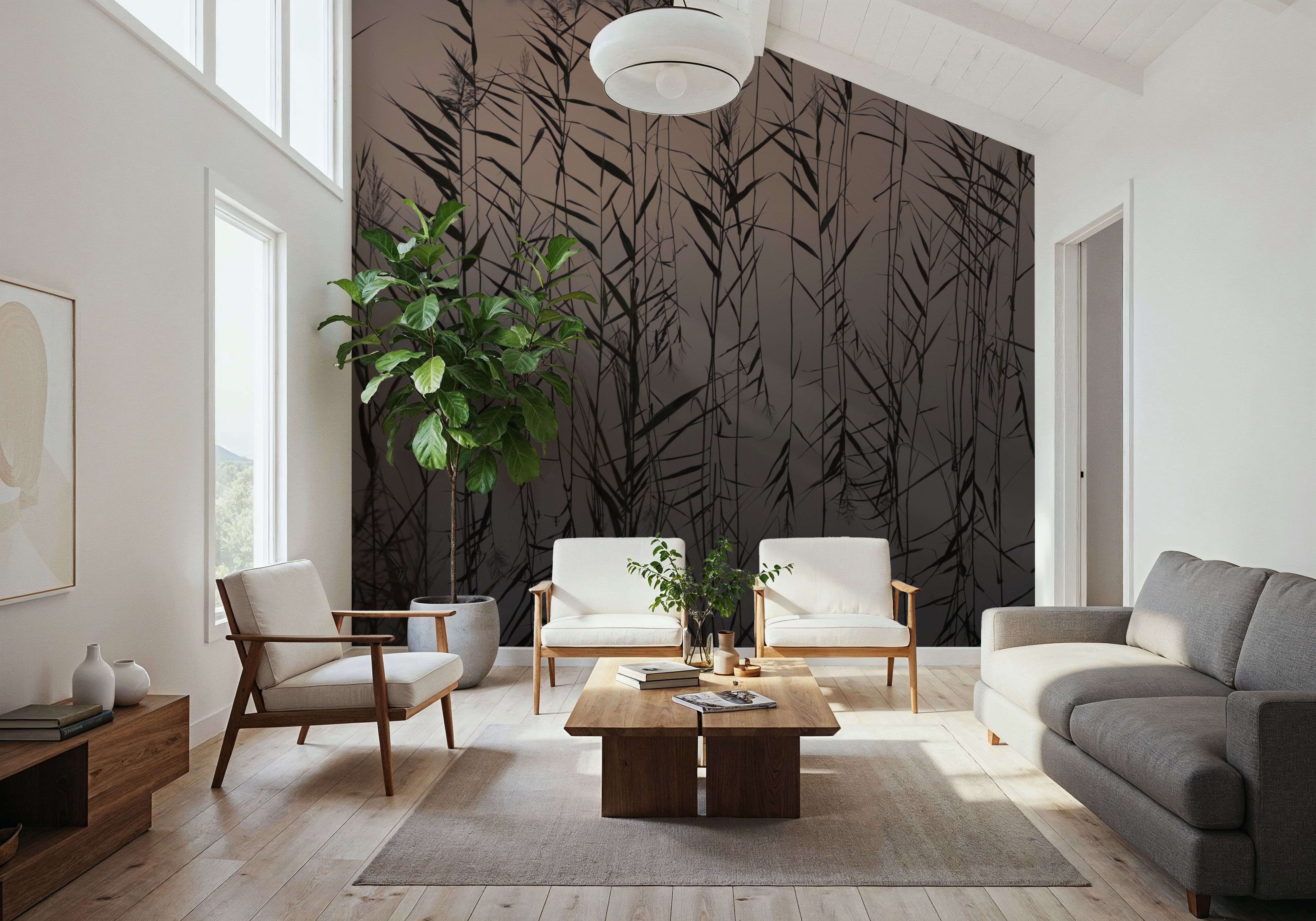 Grass Ears Reflection, Wallpaper