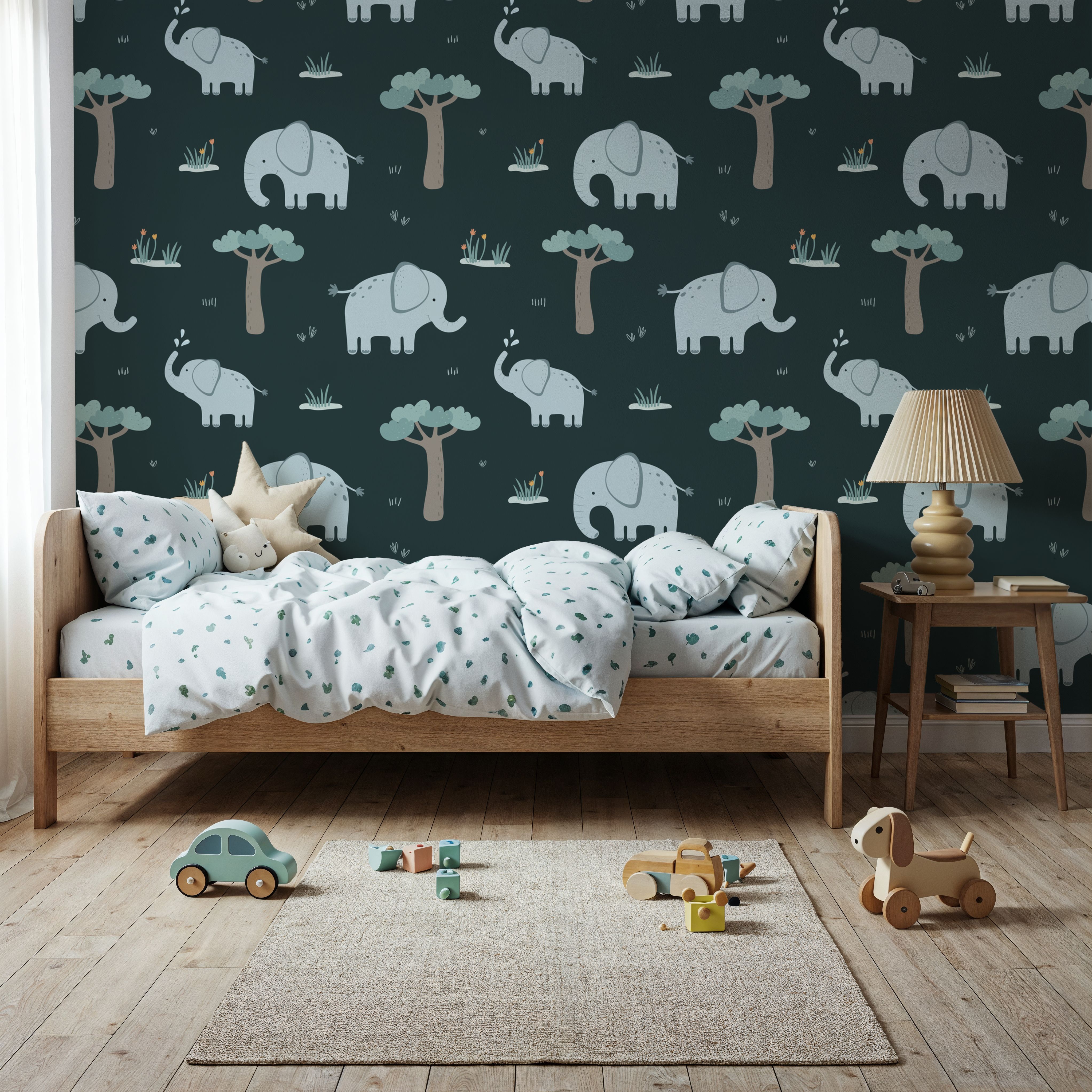 Elephant Greetings Illustration