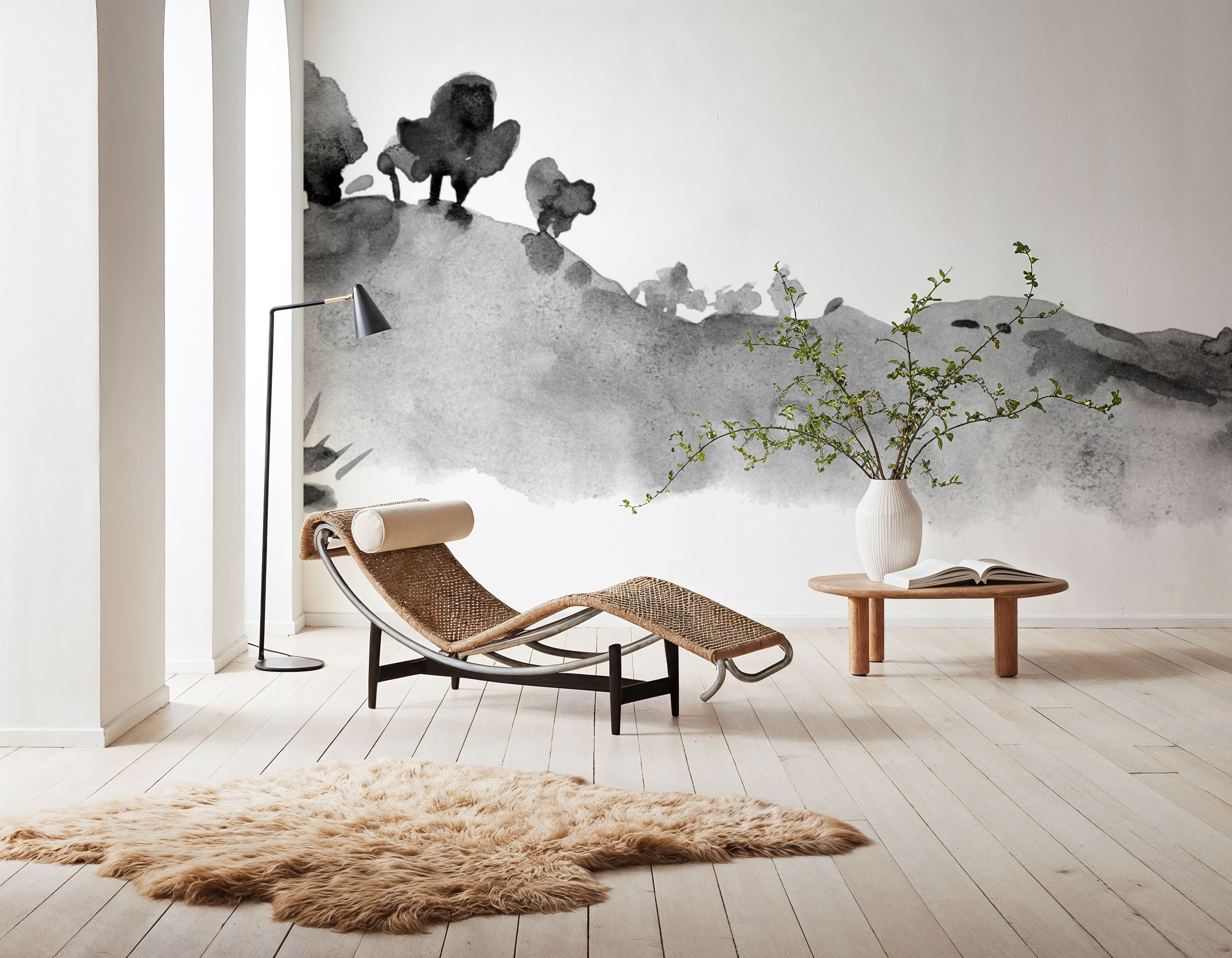 Tranquil Hillside, Grey