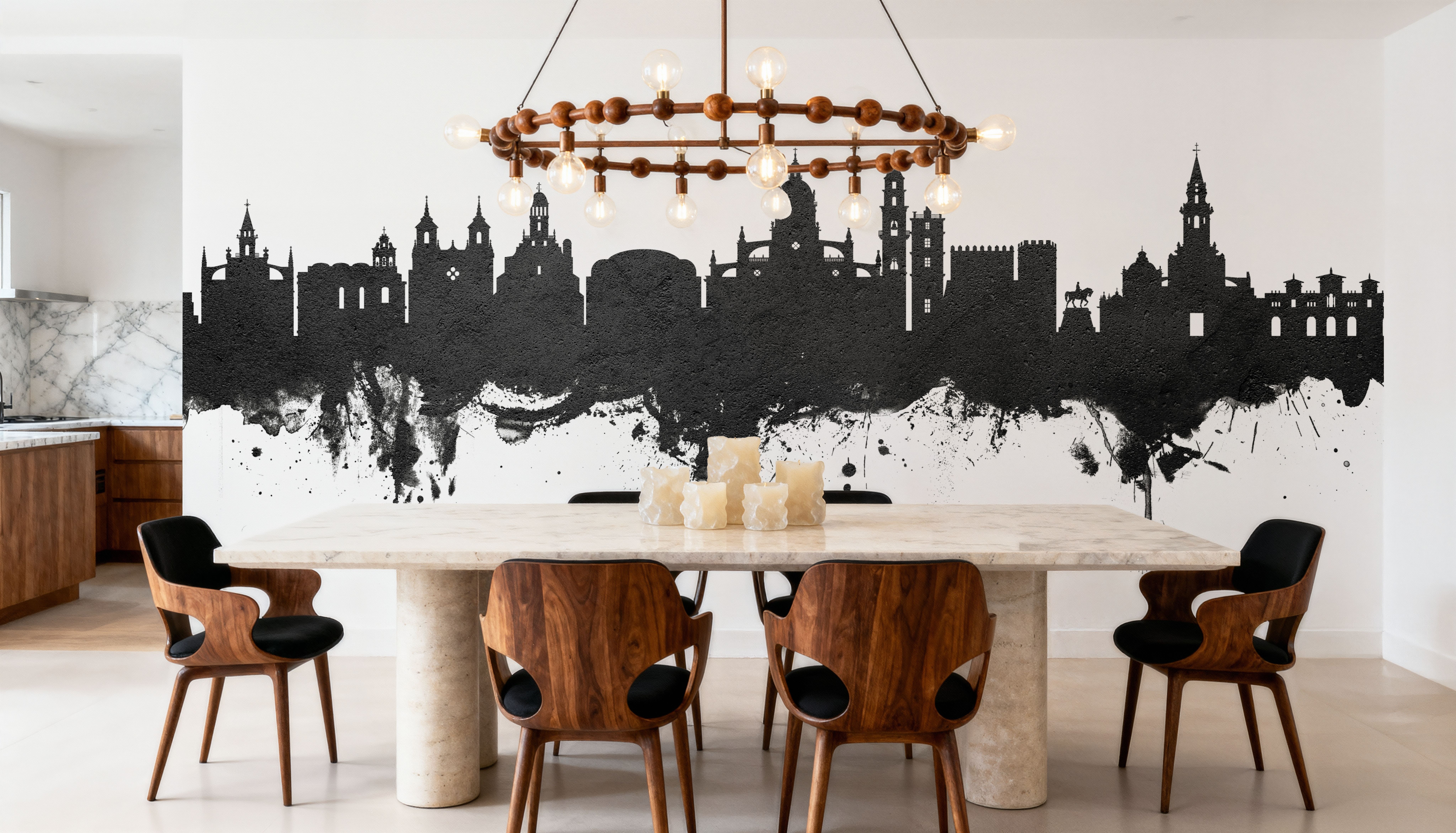 Jerez Spain Skyline Black & White