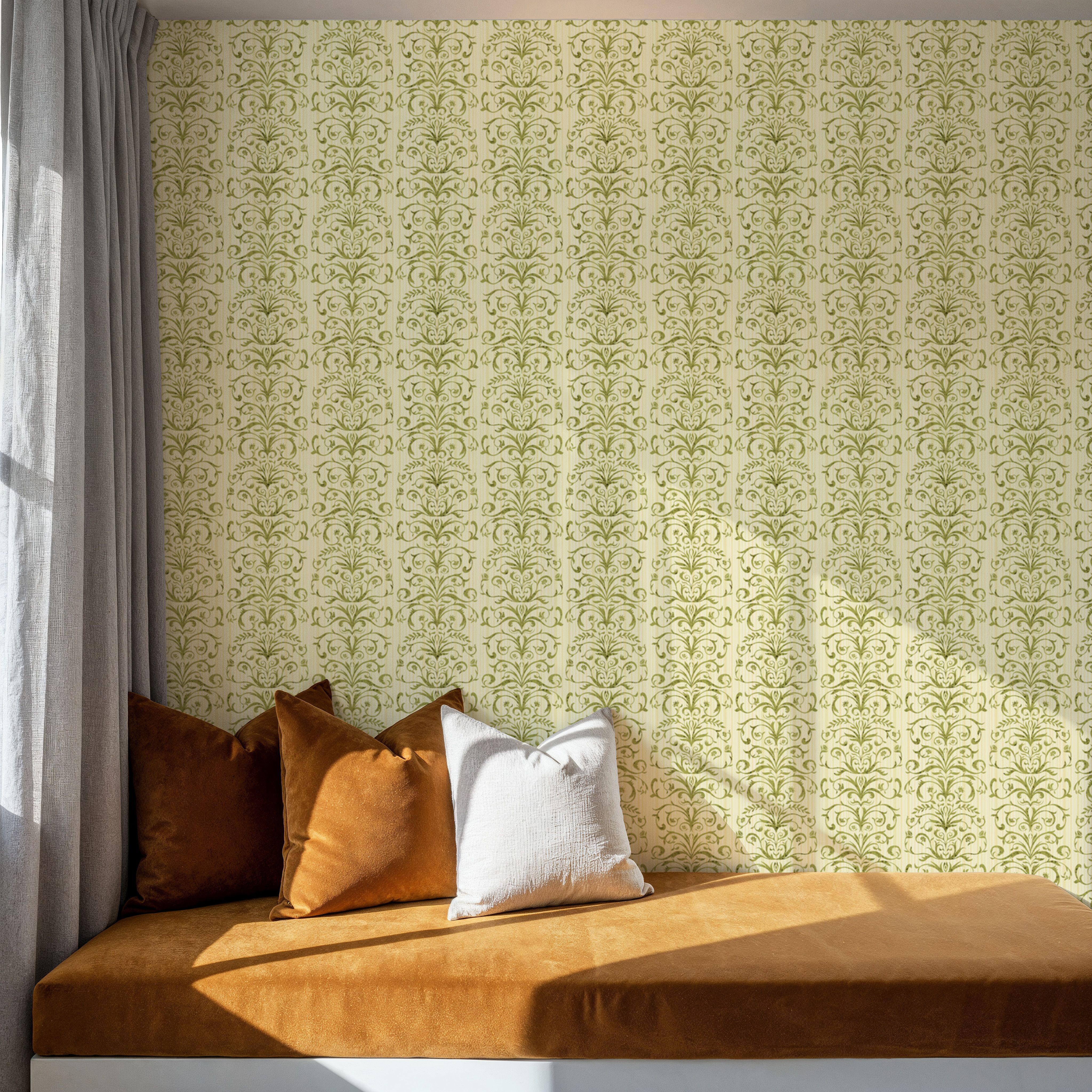 Ornate Stripes, Olive