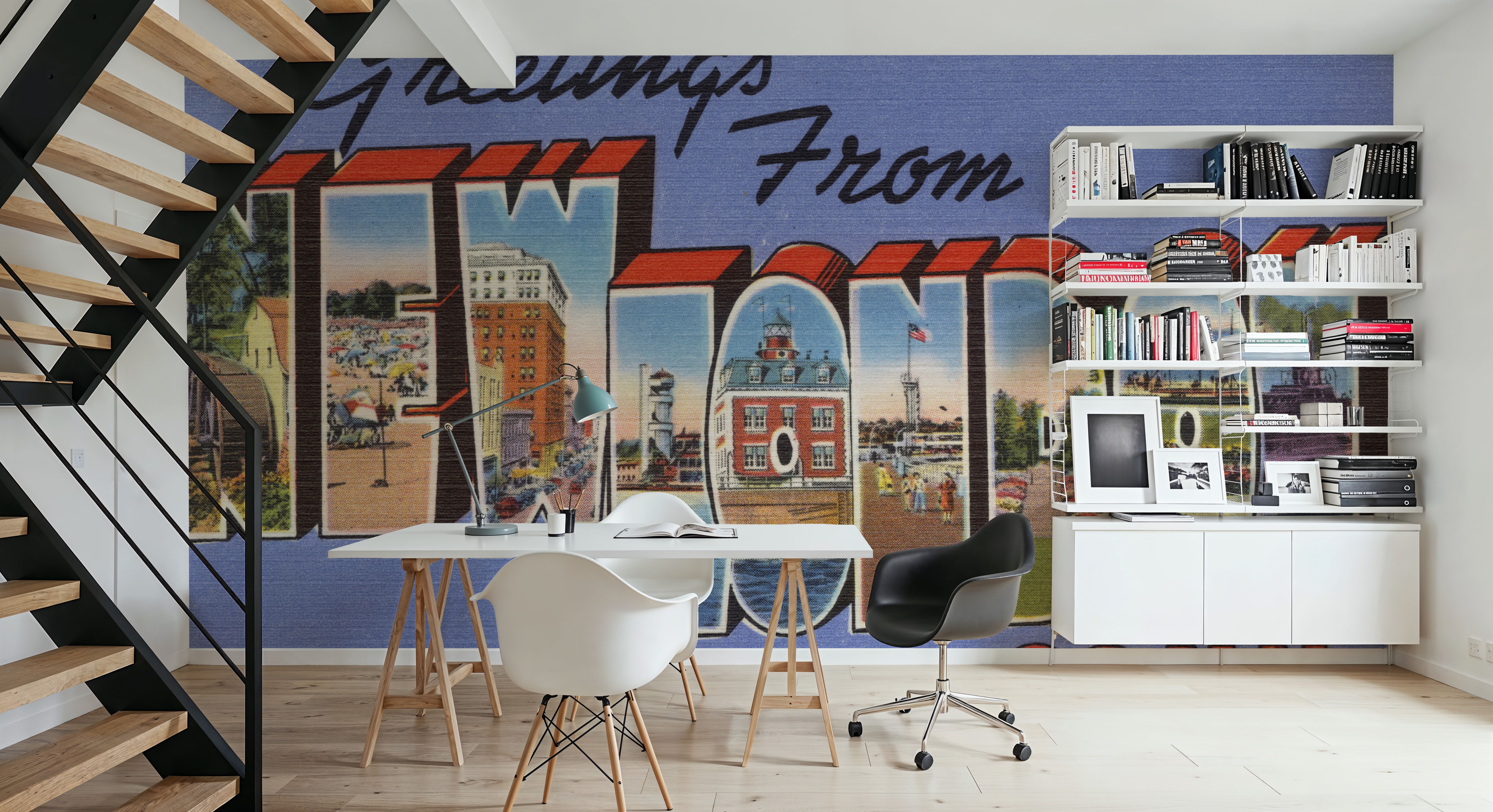 Greetings from New London - Screenprint Postcard