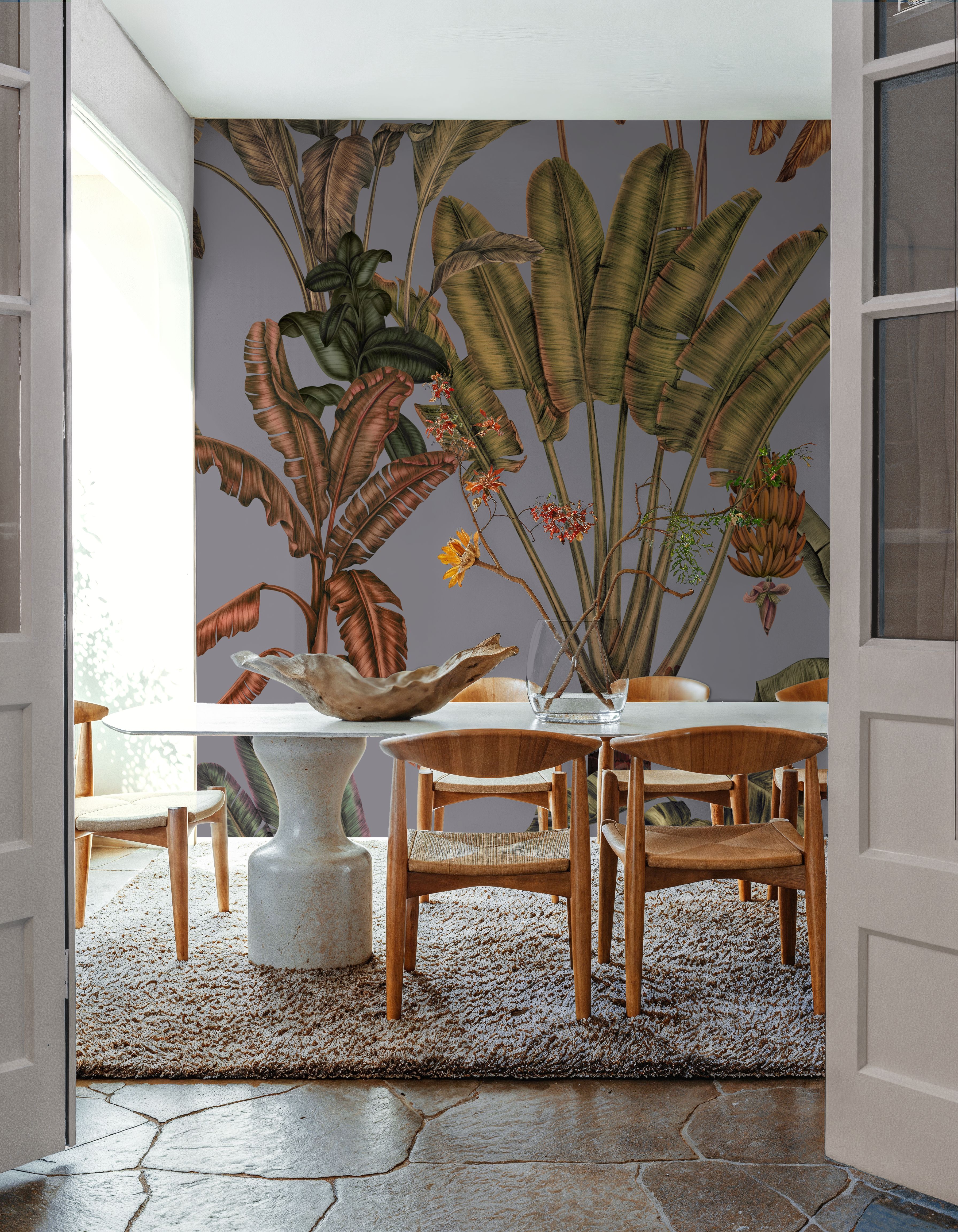 Banana Grove, Stone, Carte da parati