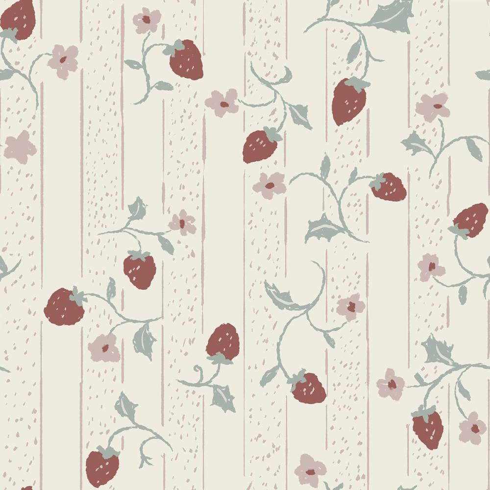 Ditsy Strawberry, Maroon