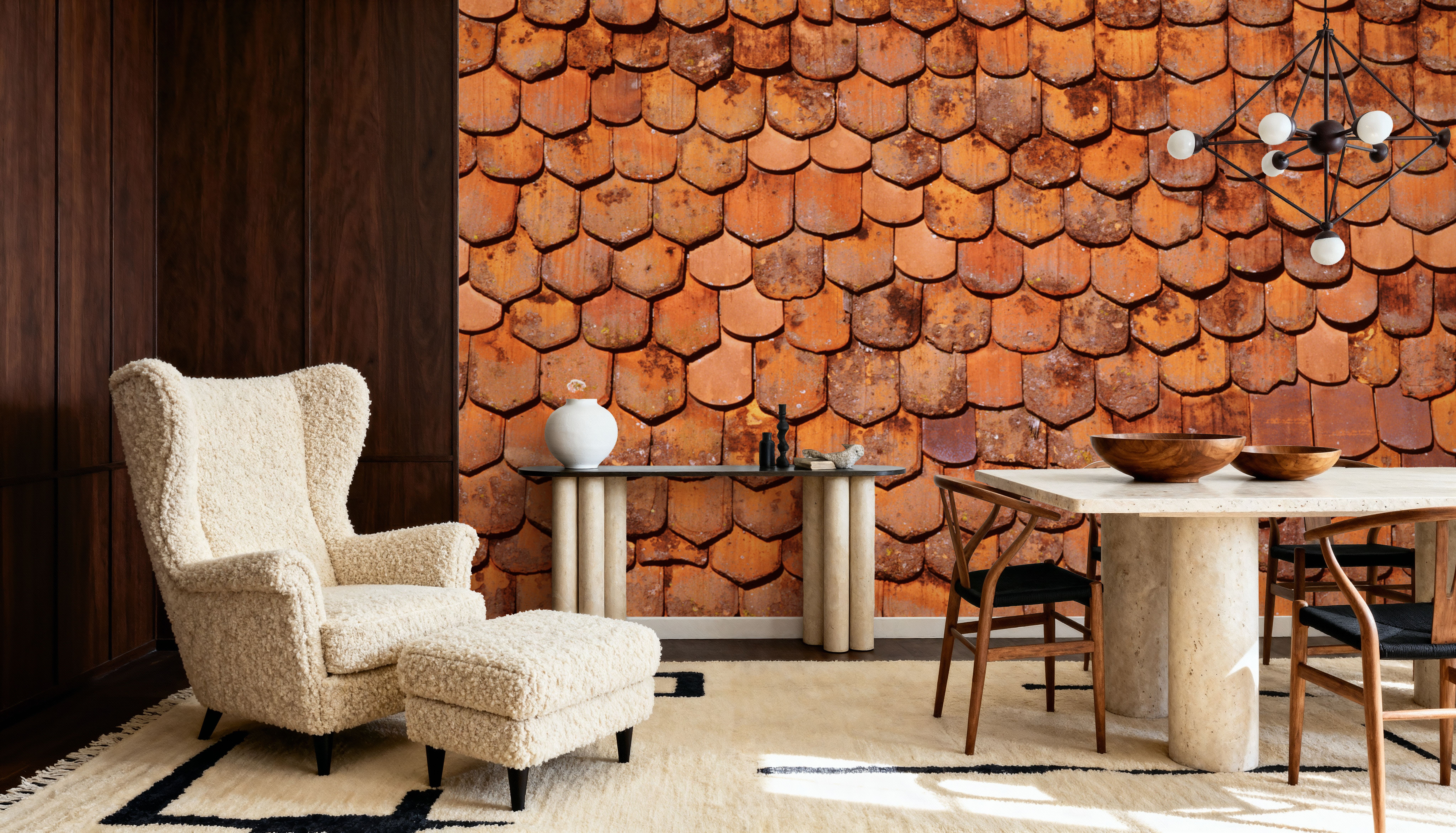 Terracotta Scales, Wallpaper