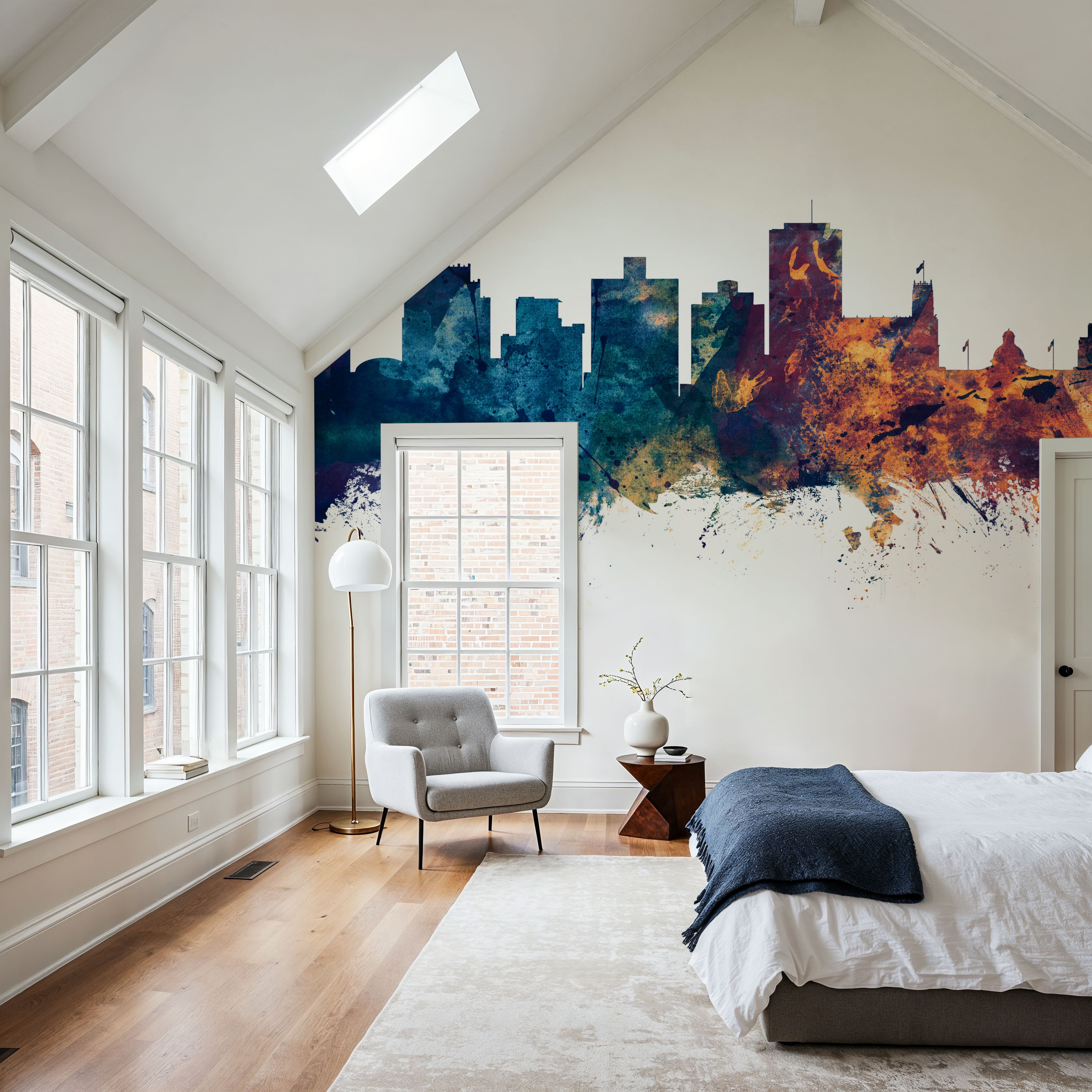 Jackson Mississippi Skyline Blue & Bronze