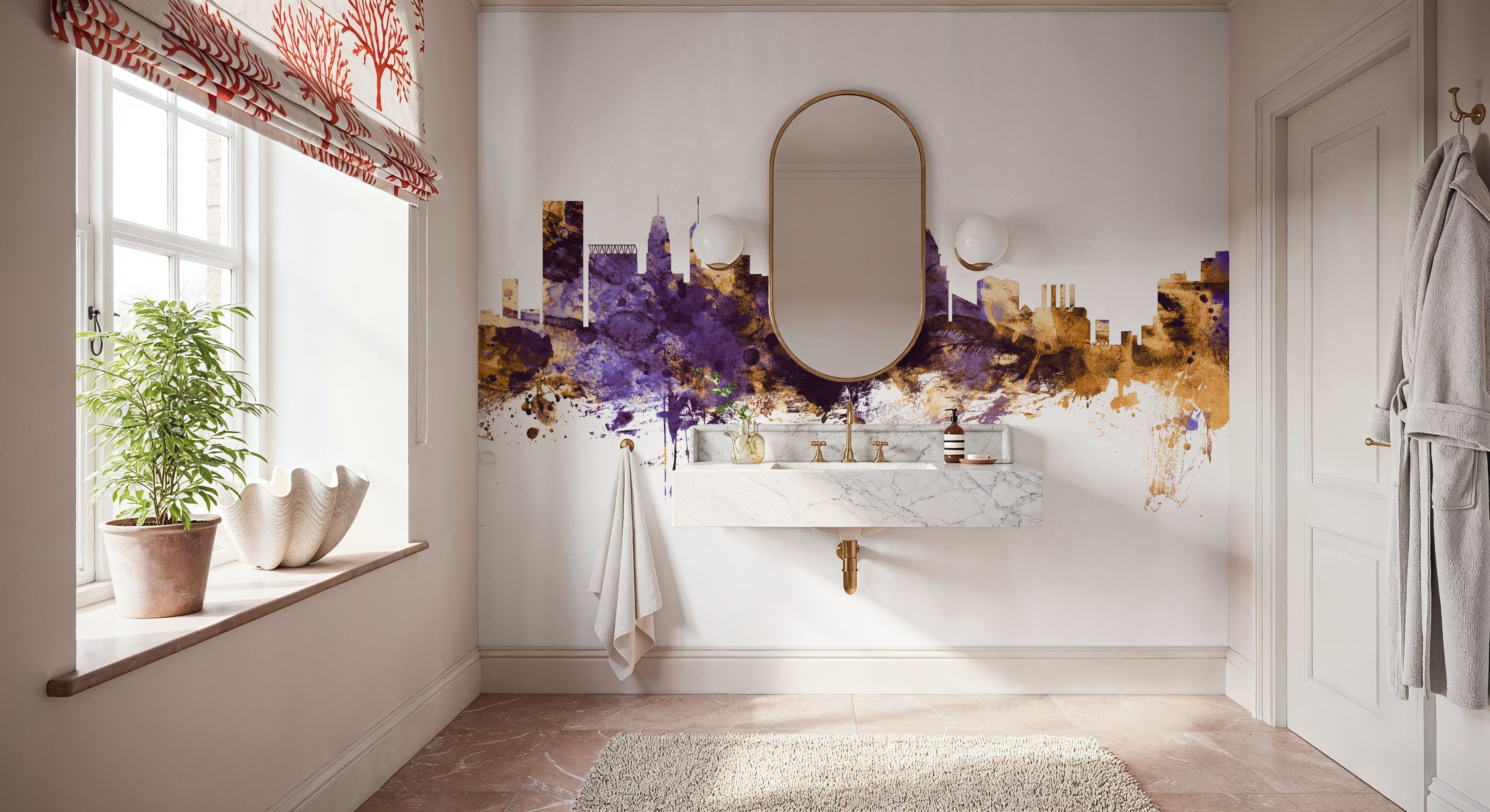 Baltimore Skyline Purple & Gold