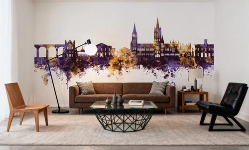 Truro England Skyline Purple & Gold