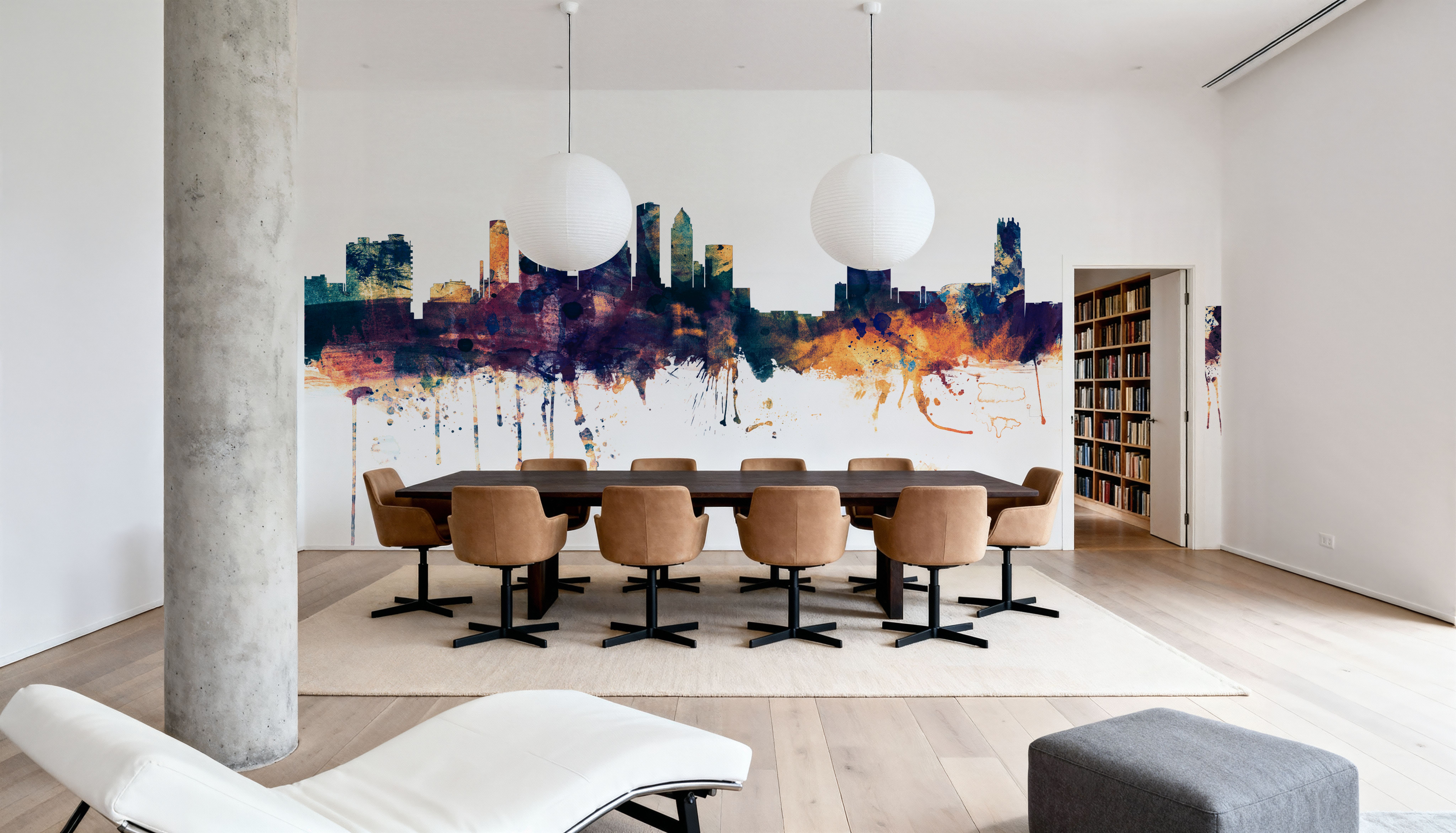 Tampa Florida Skyline Blue & Bronze