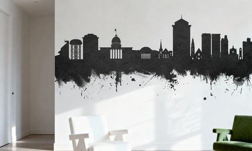 Montgomery Alabama Skyline Black & White