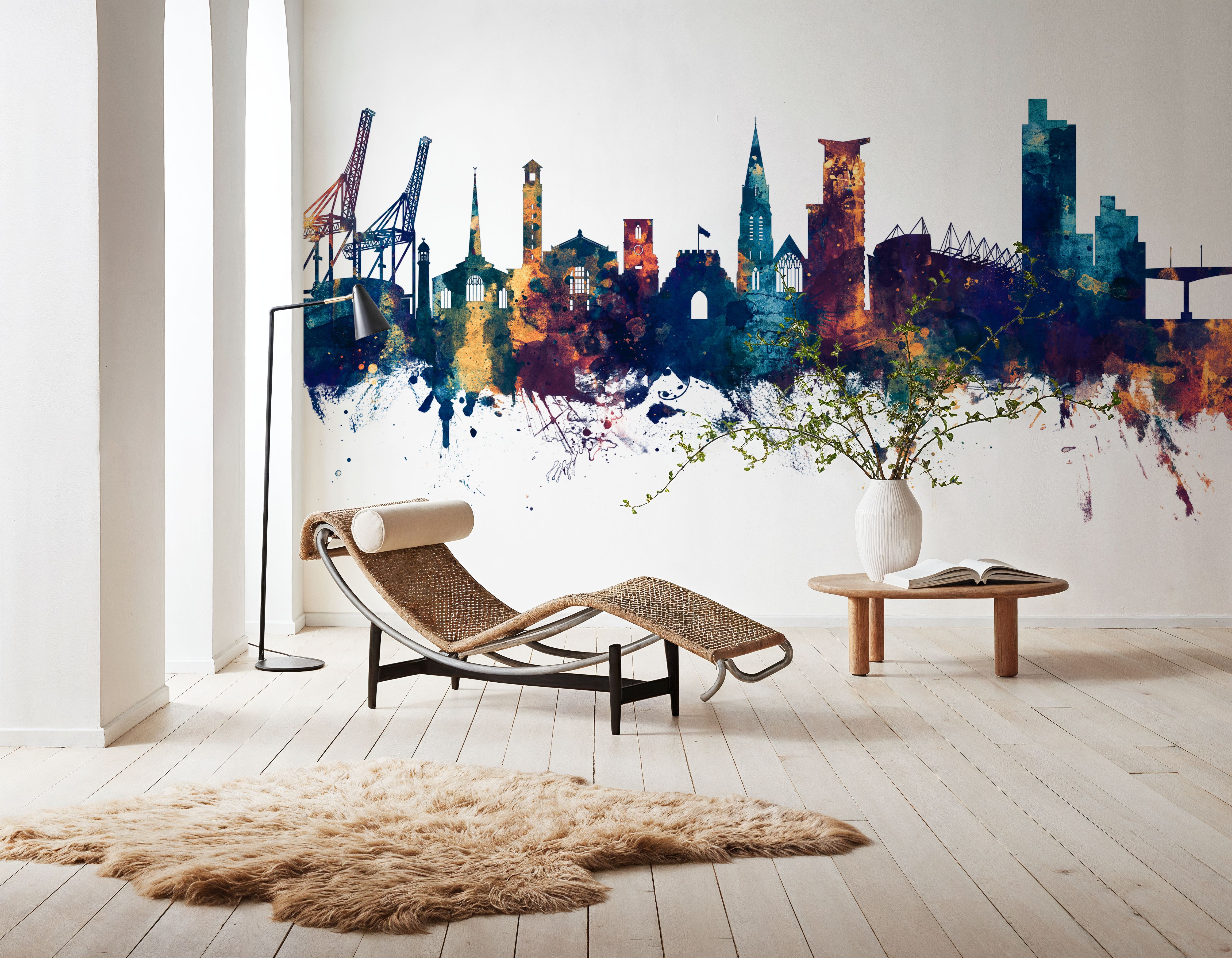 Southampton England Skyline Blue & Bronze