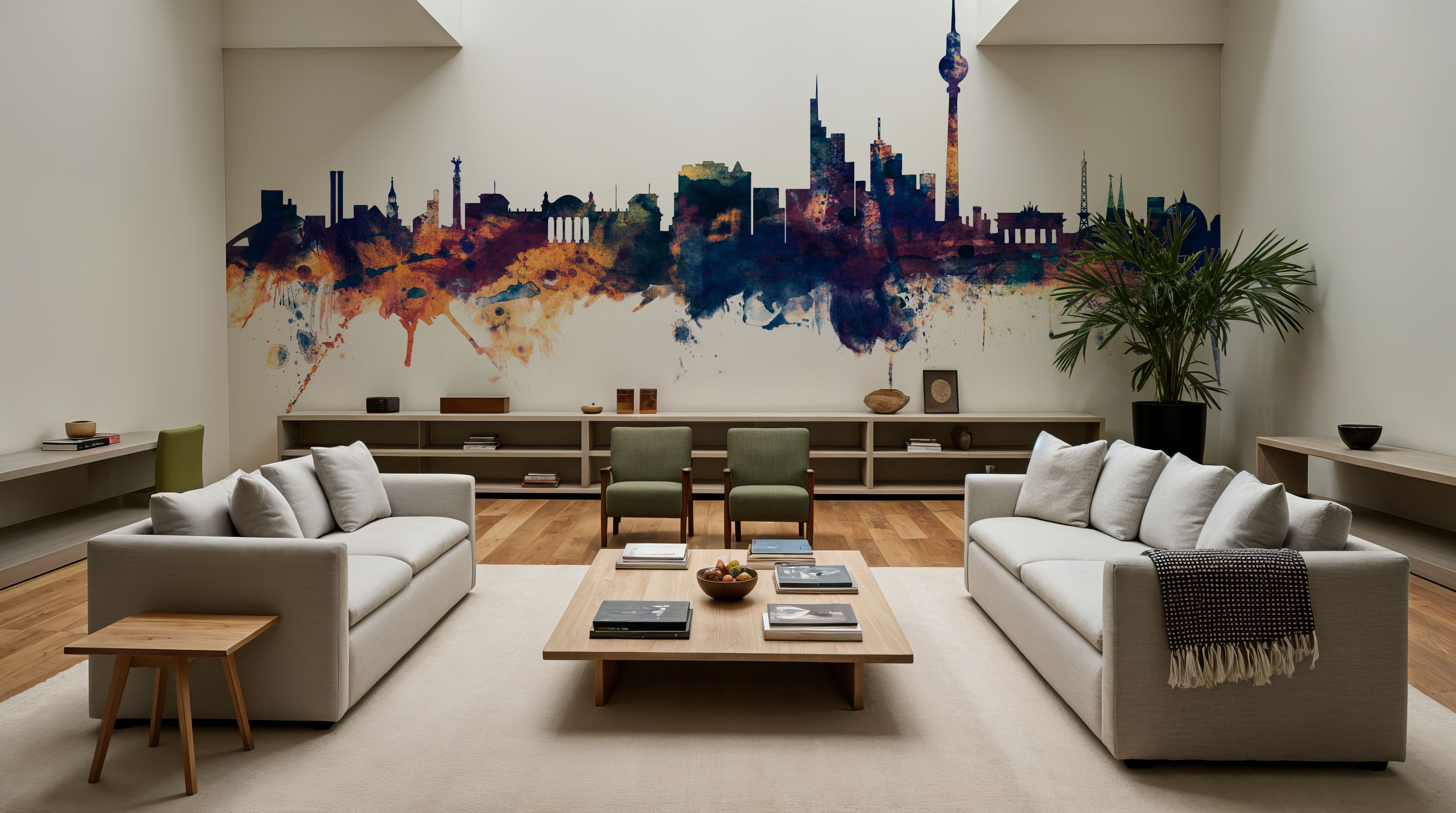 Berlin Skyline Blue & Bronze