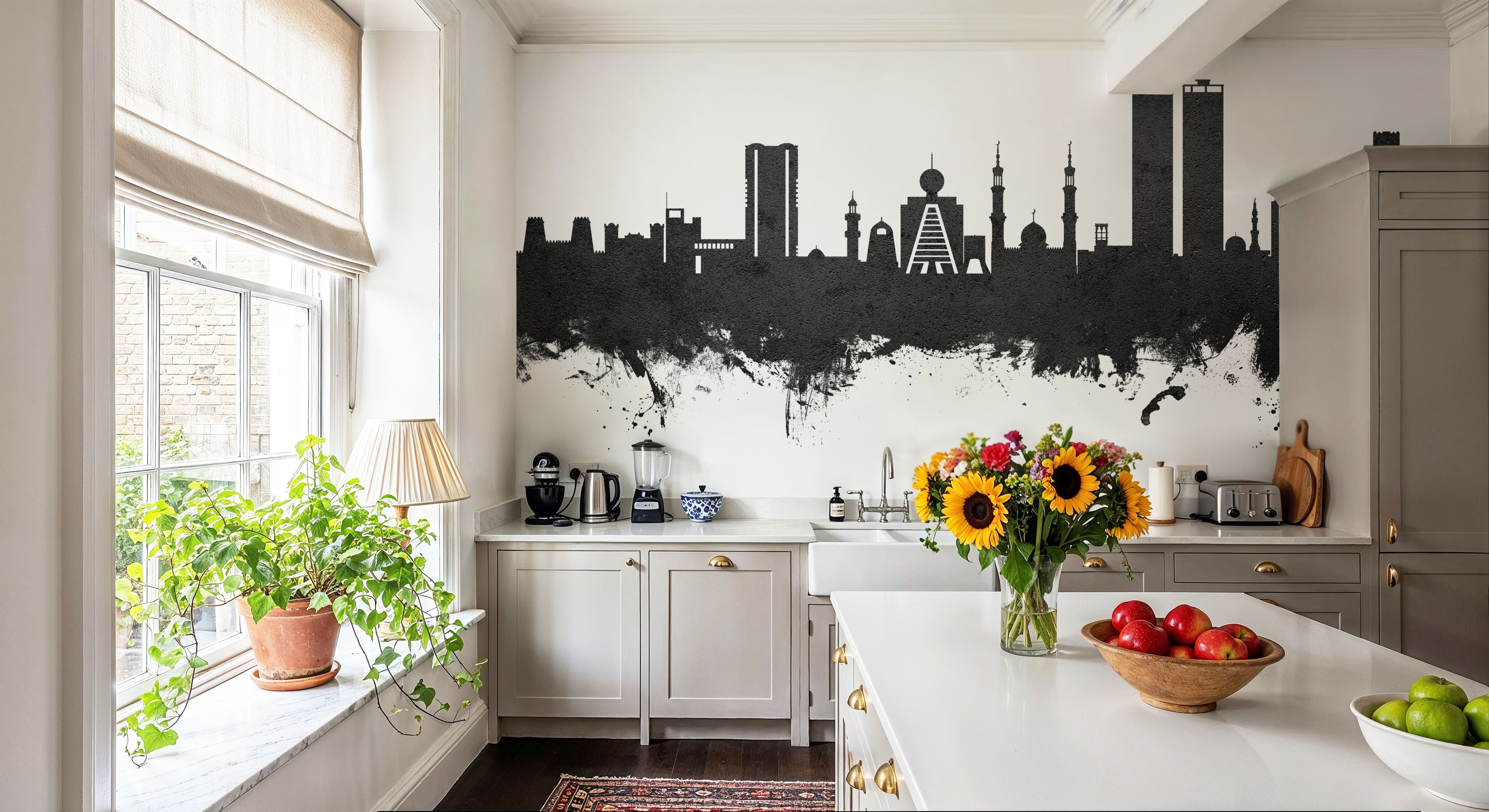 Ras Al Khaimah Skyline Black & White