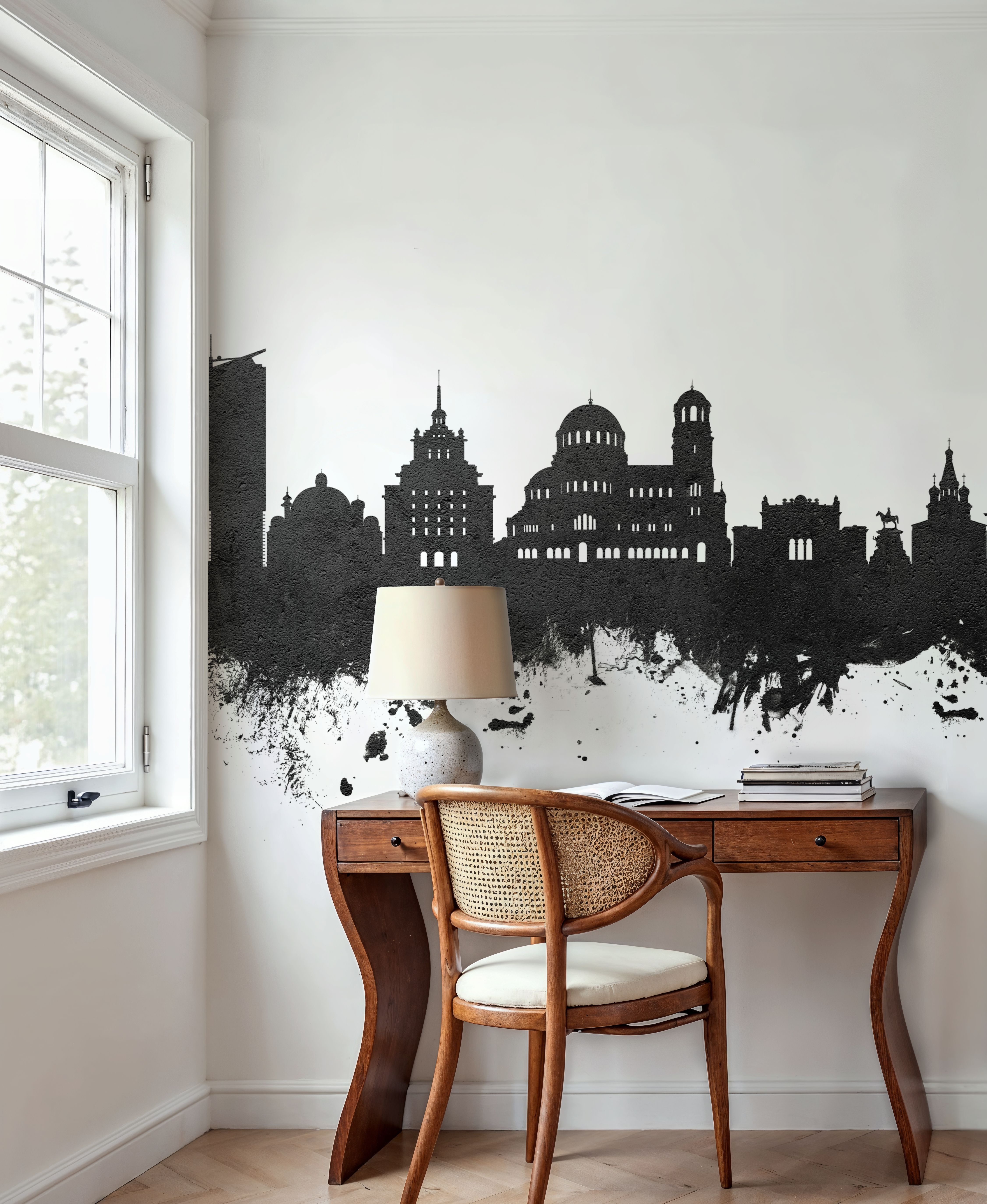 Sofia Bulgaria Skyline Black & White