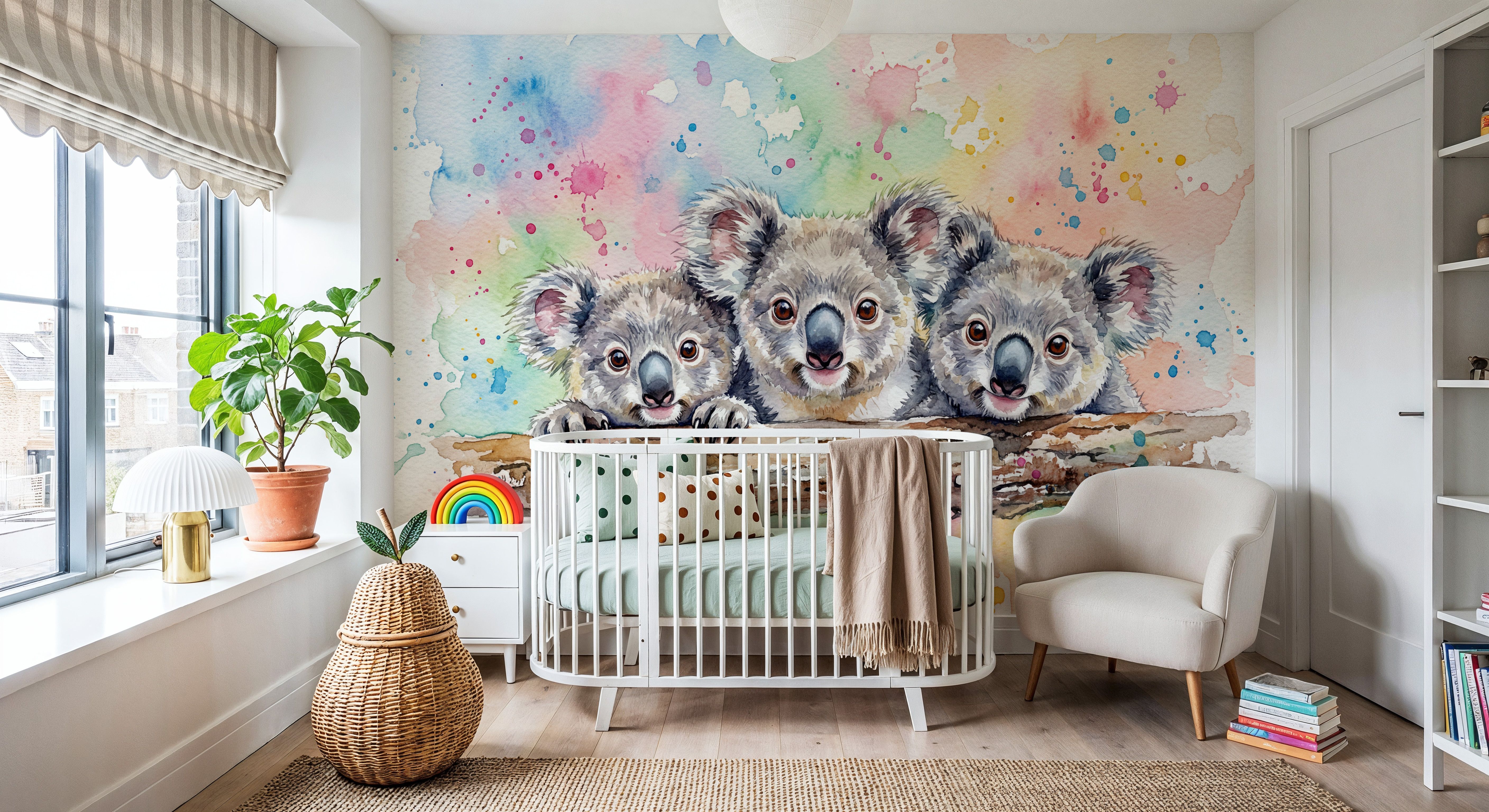 Koalas - Cute Baby Animals Series, Behang