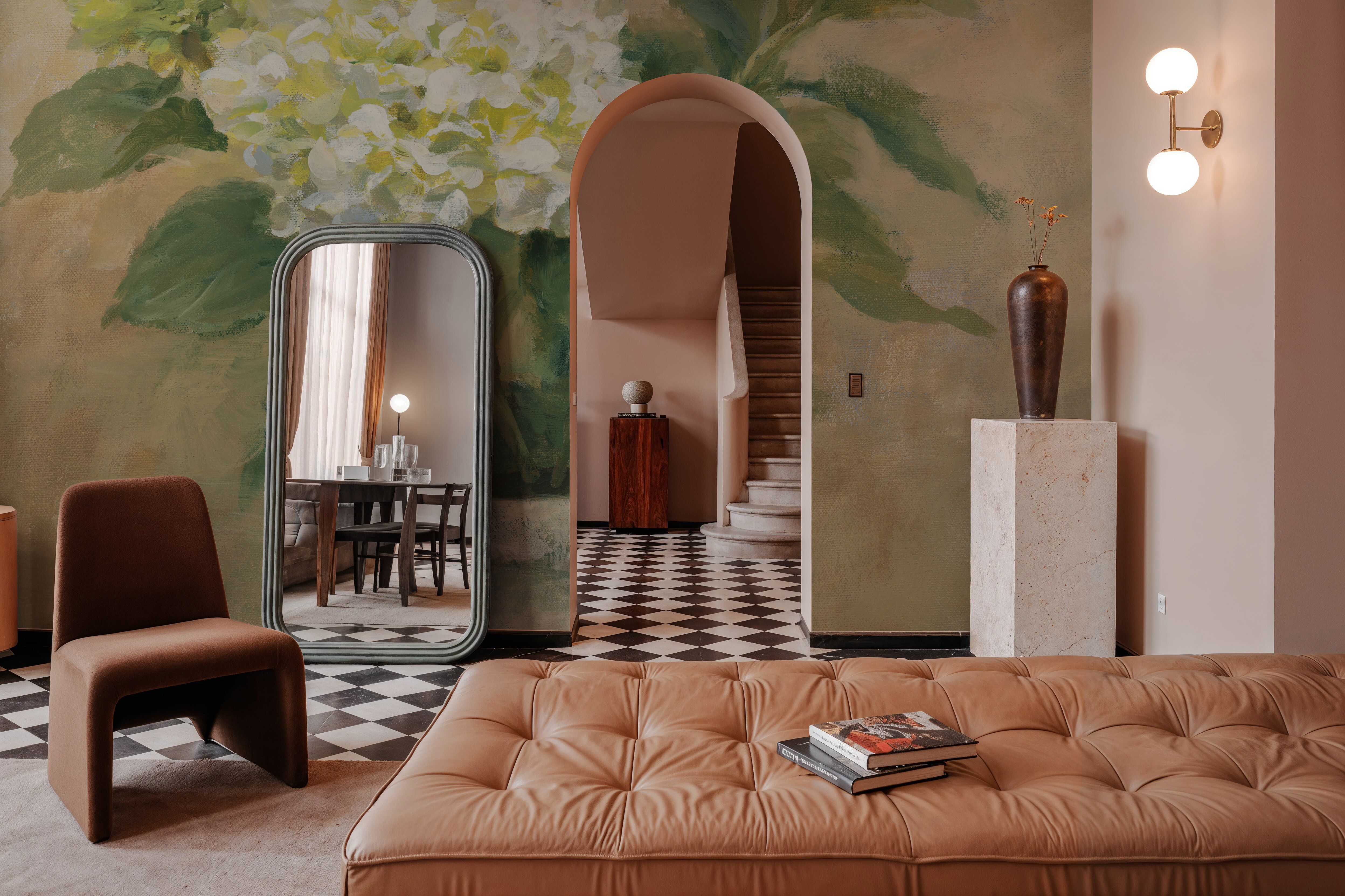 Pot of White Hydrangea