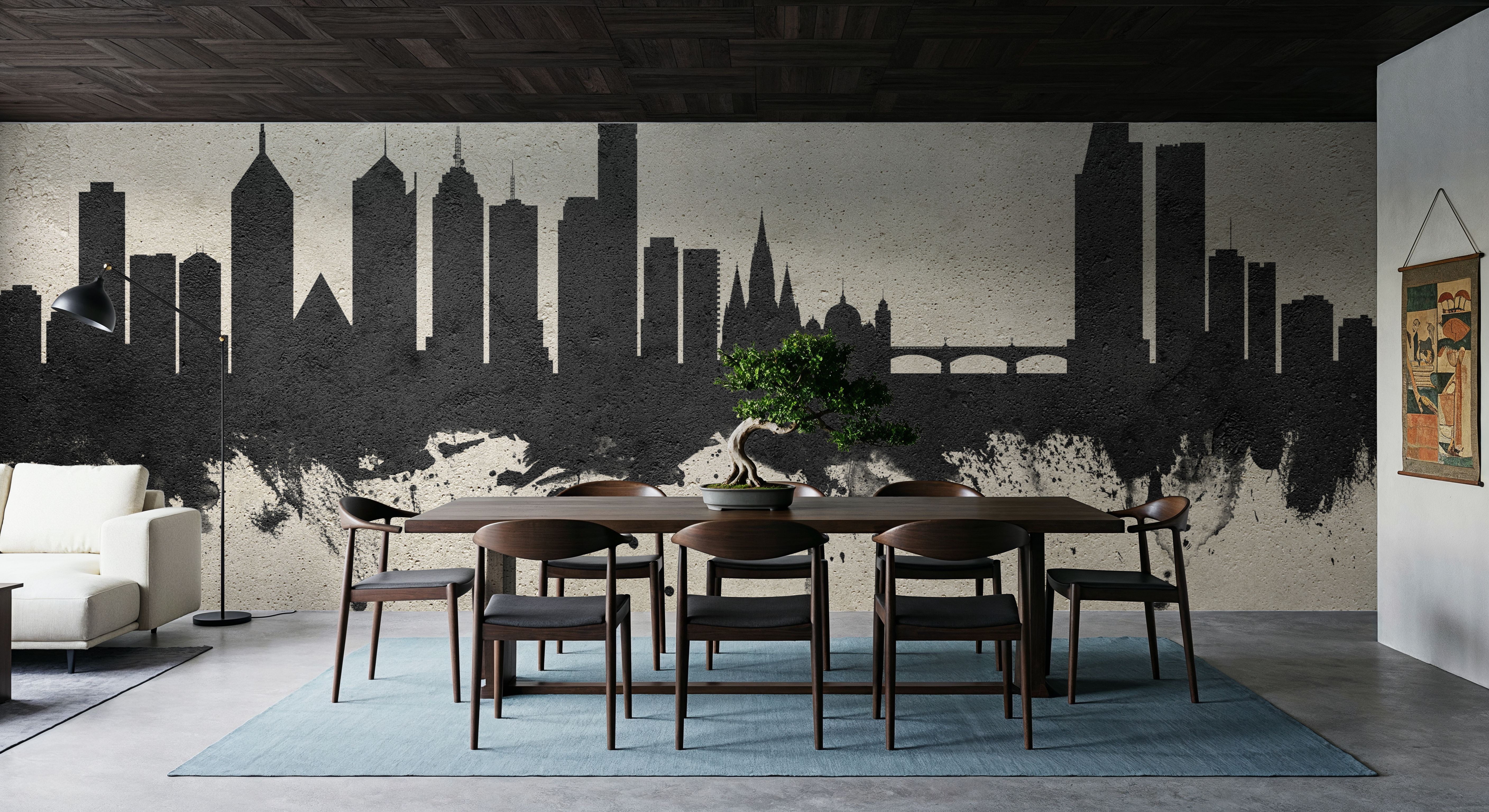 Melbourne Australia Skyline Concrete