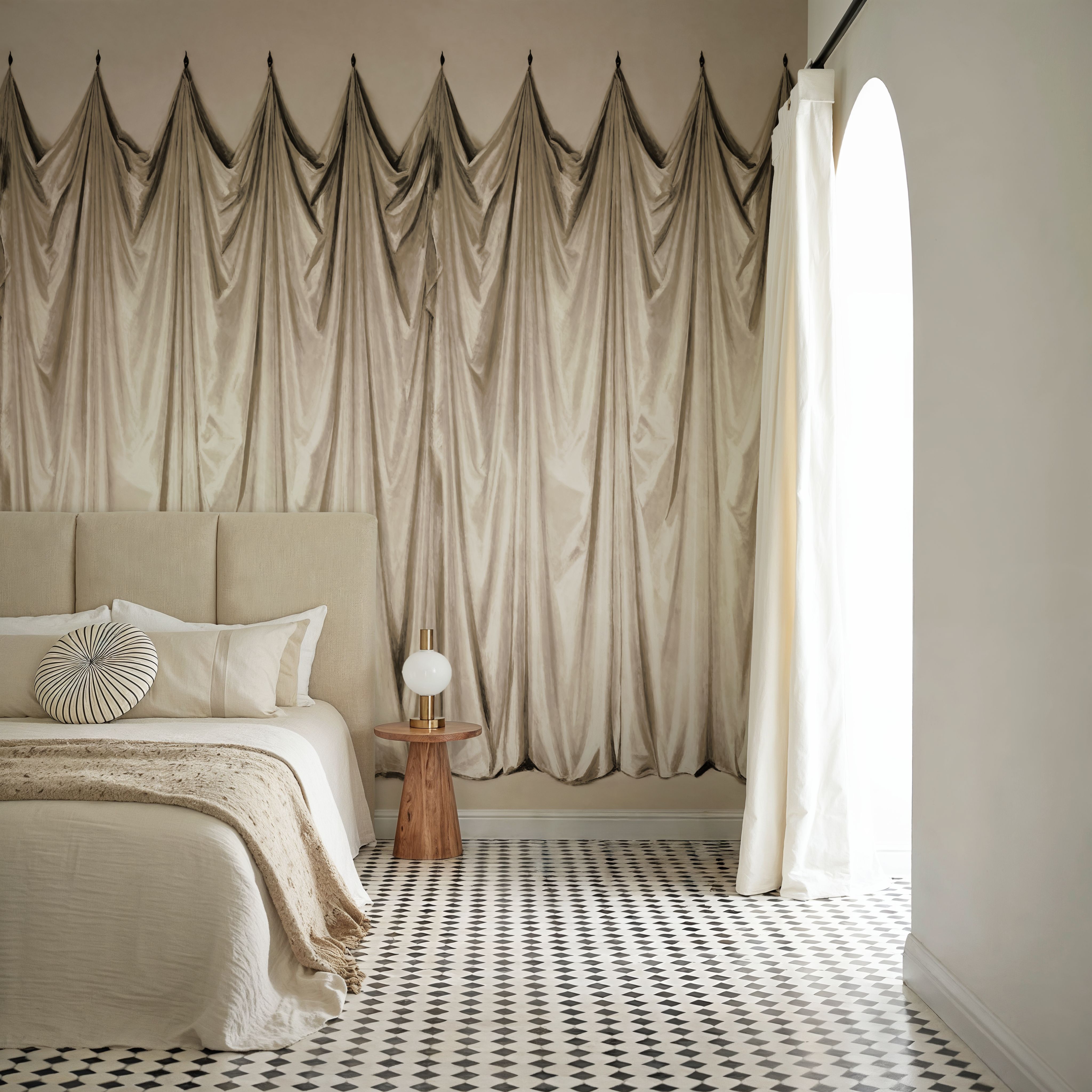 Medici Drapes, Cream
