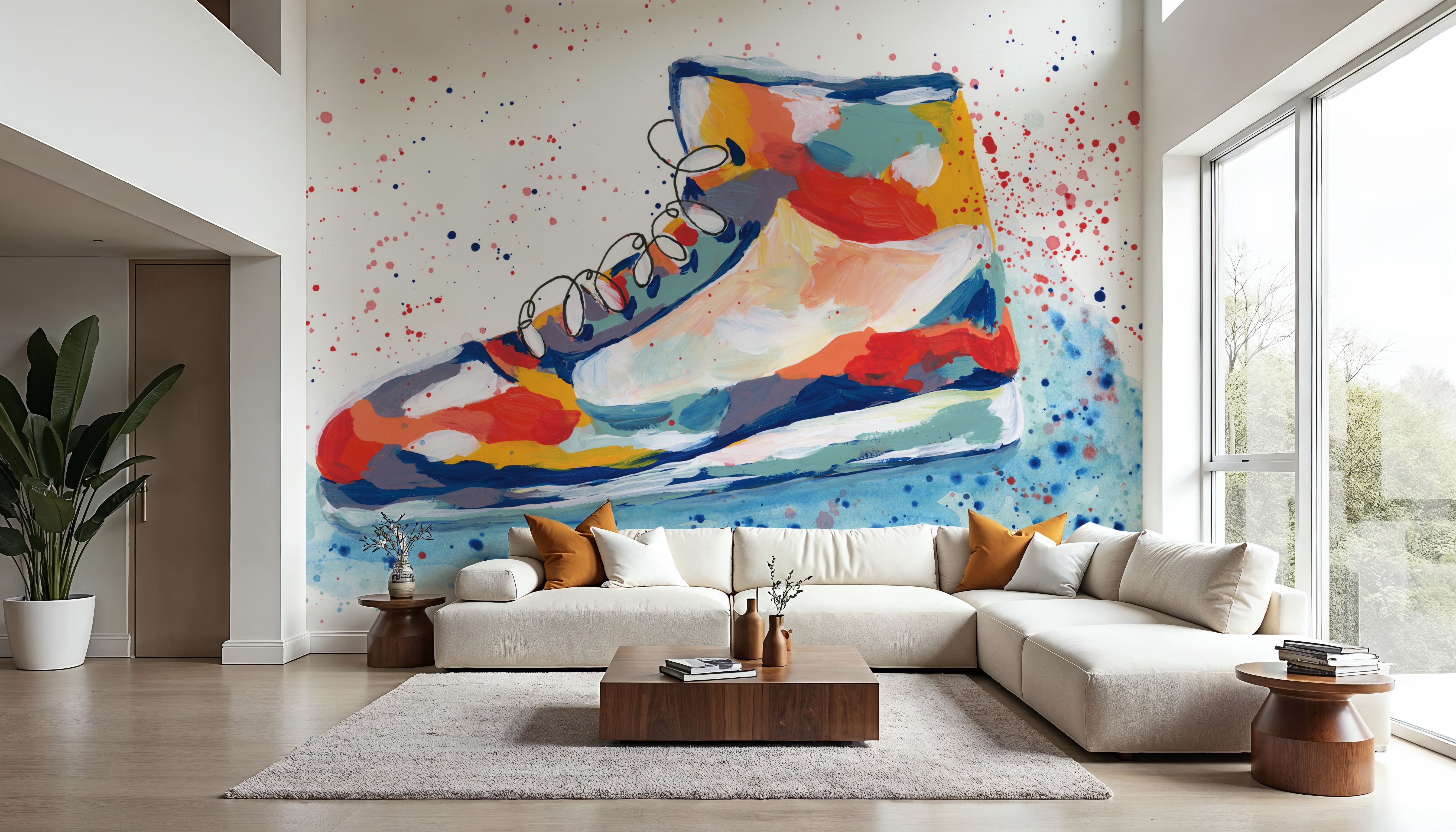 Abstract Basketball Shoe