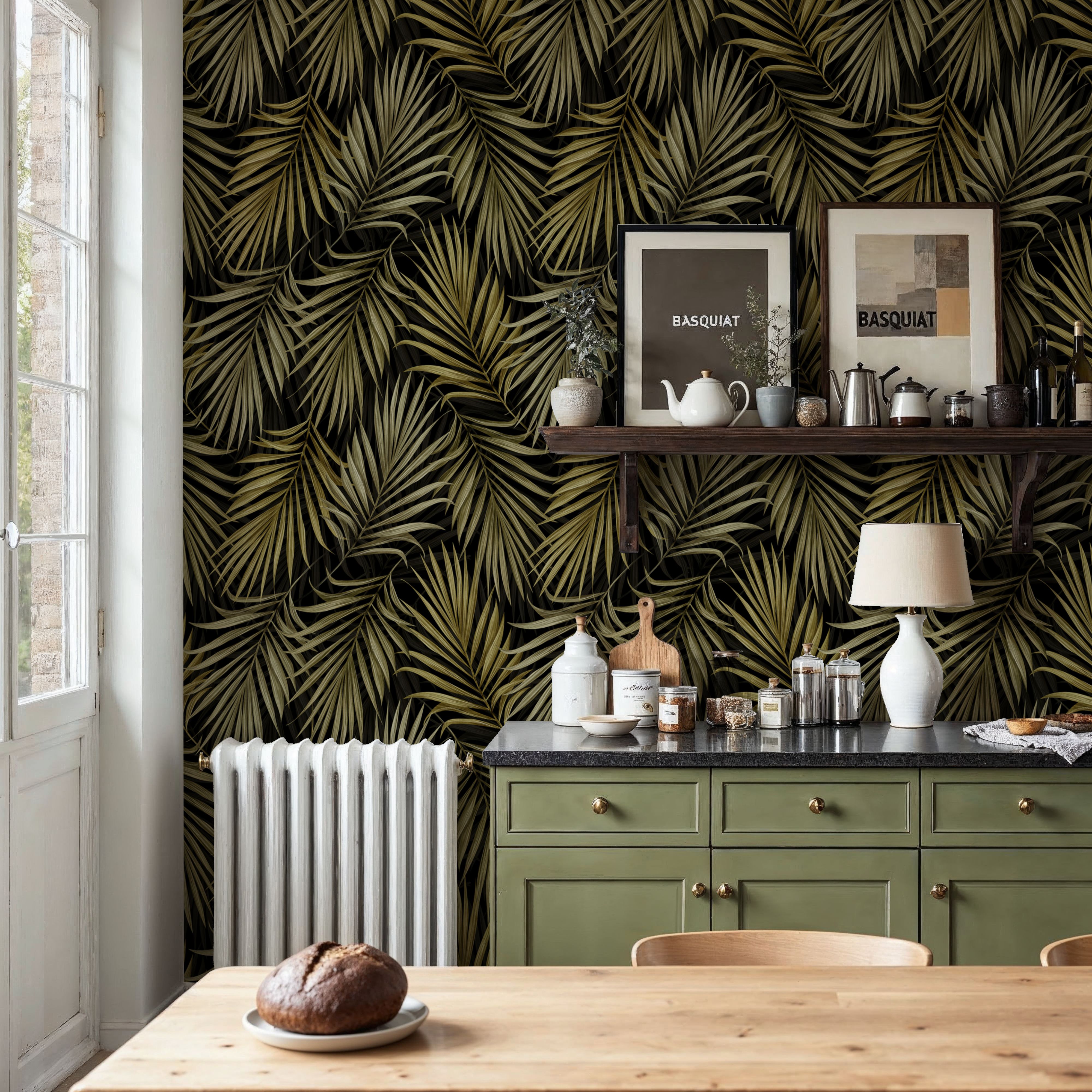 Bright Palms Pattern, Yellow