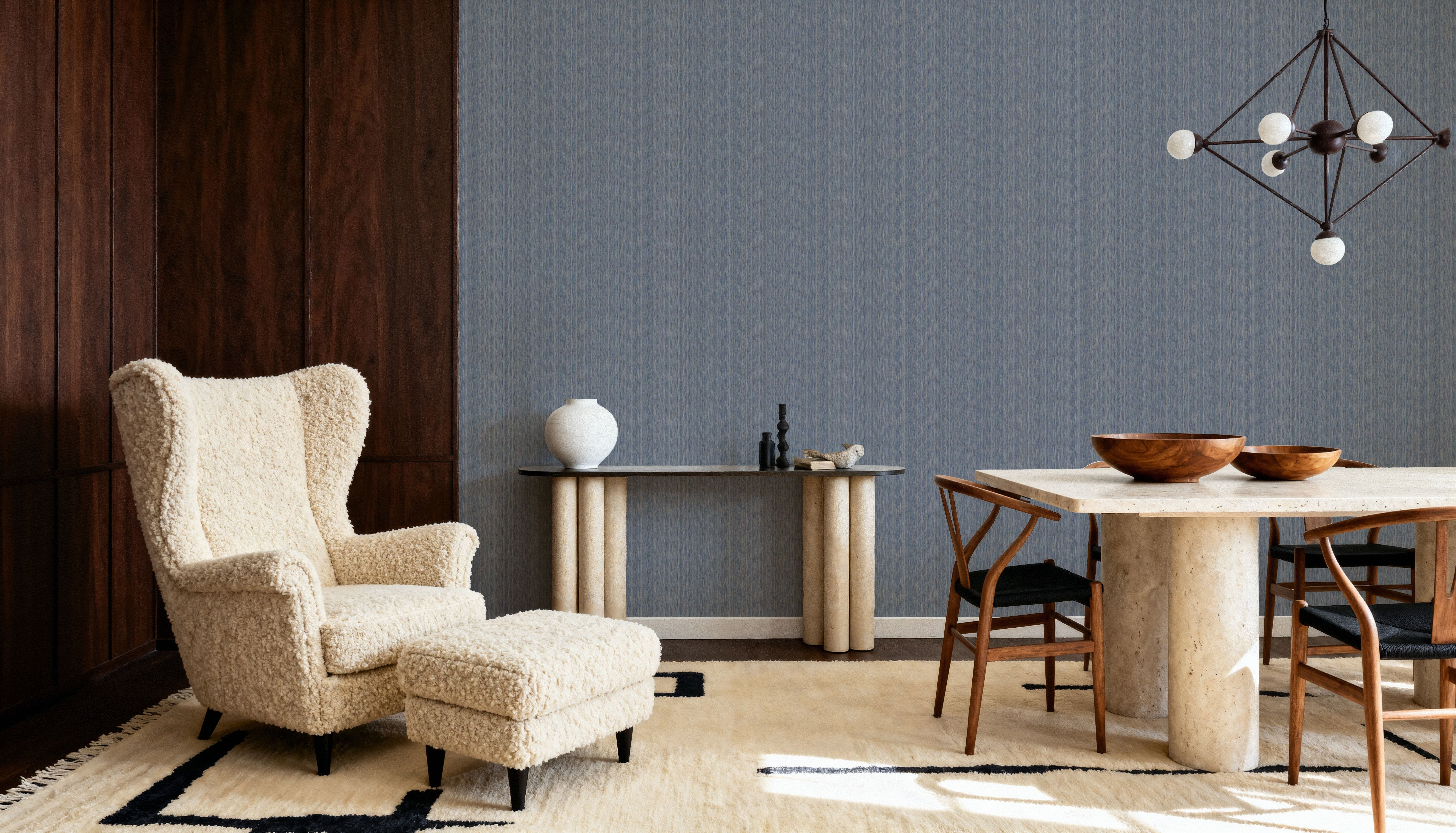 Faux Cloth Texture, Denim Blue
