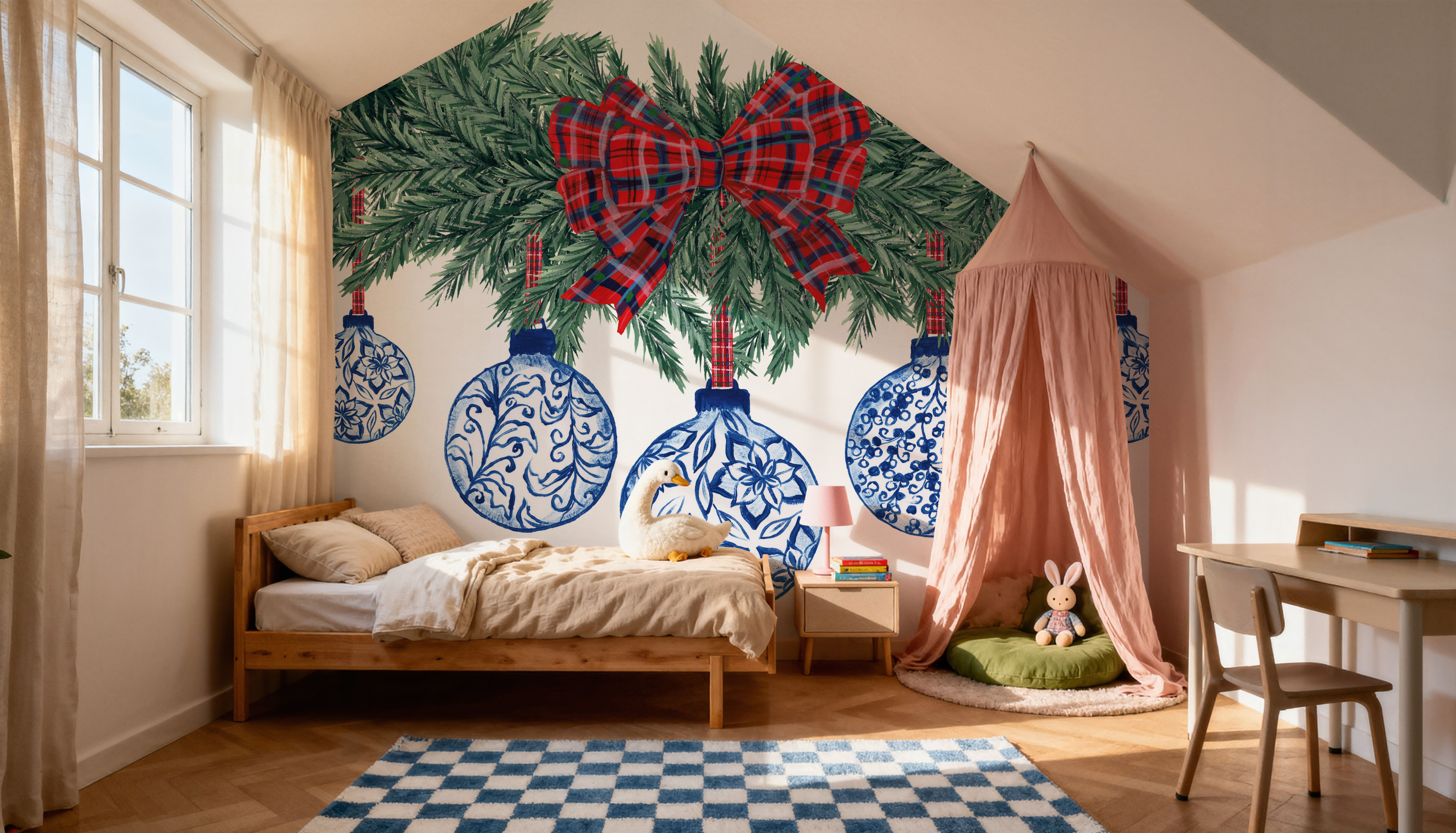 Holiday Tartan and Chinoiserie I