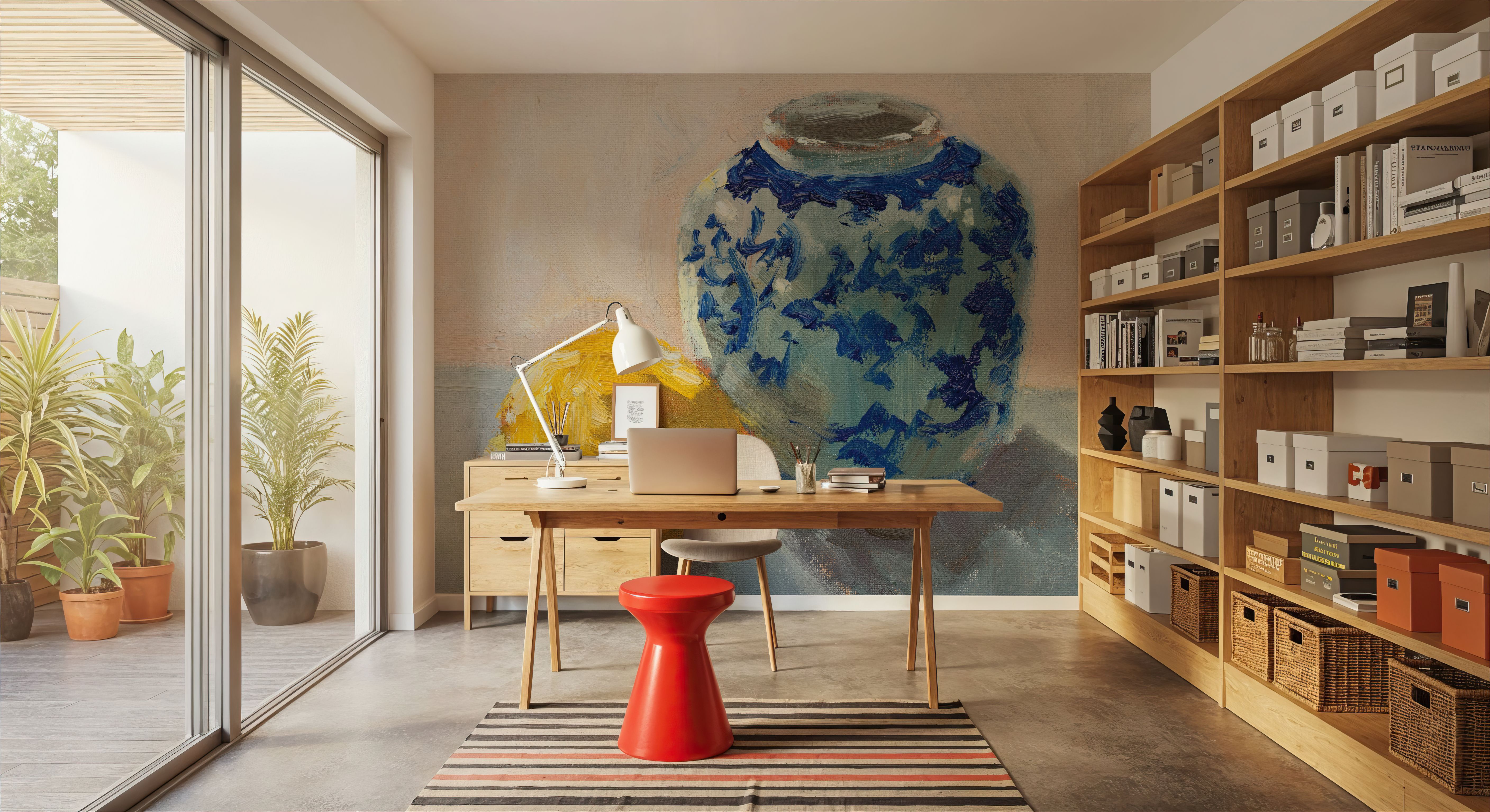 Lemon with Chinoiserie Pot