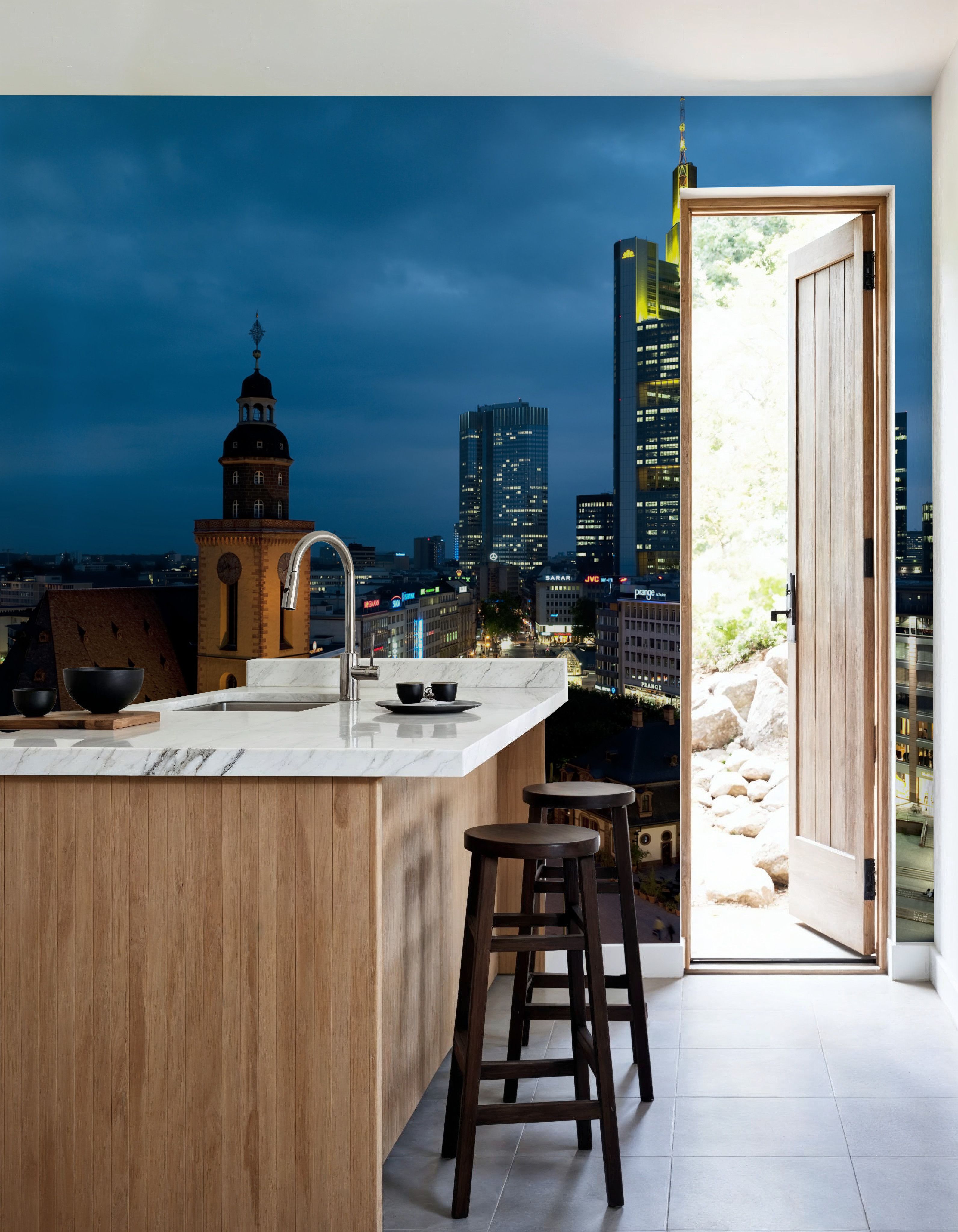 Sky Blue Twilight Metropolis