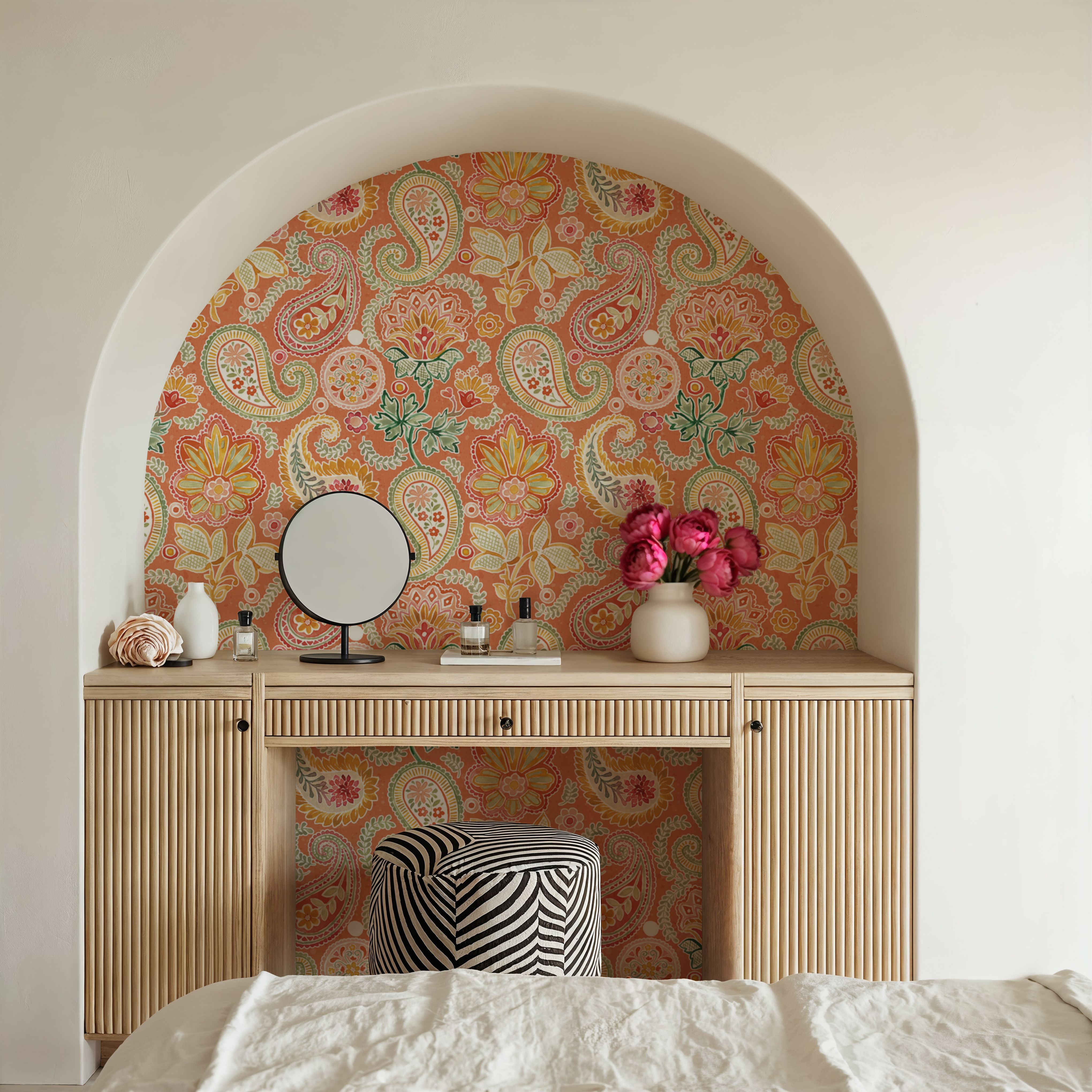 Harvest Paisley Mini Orange