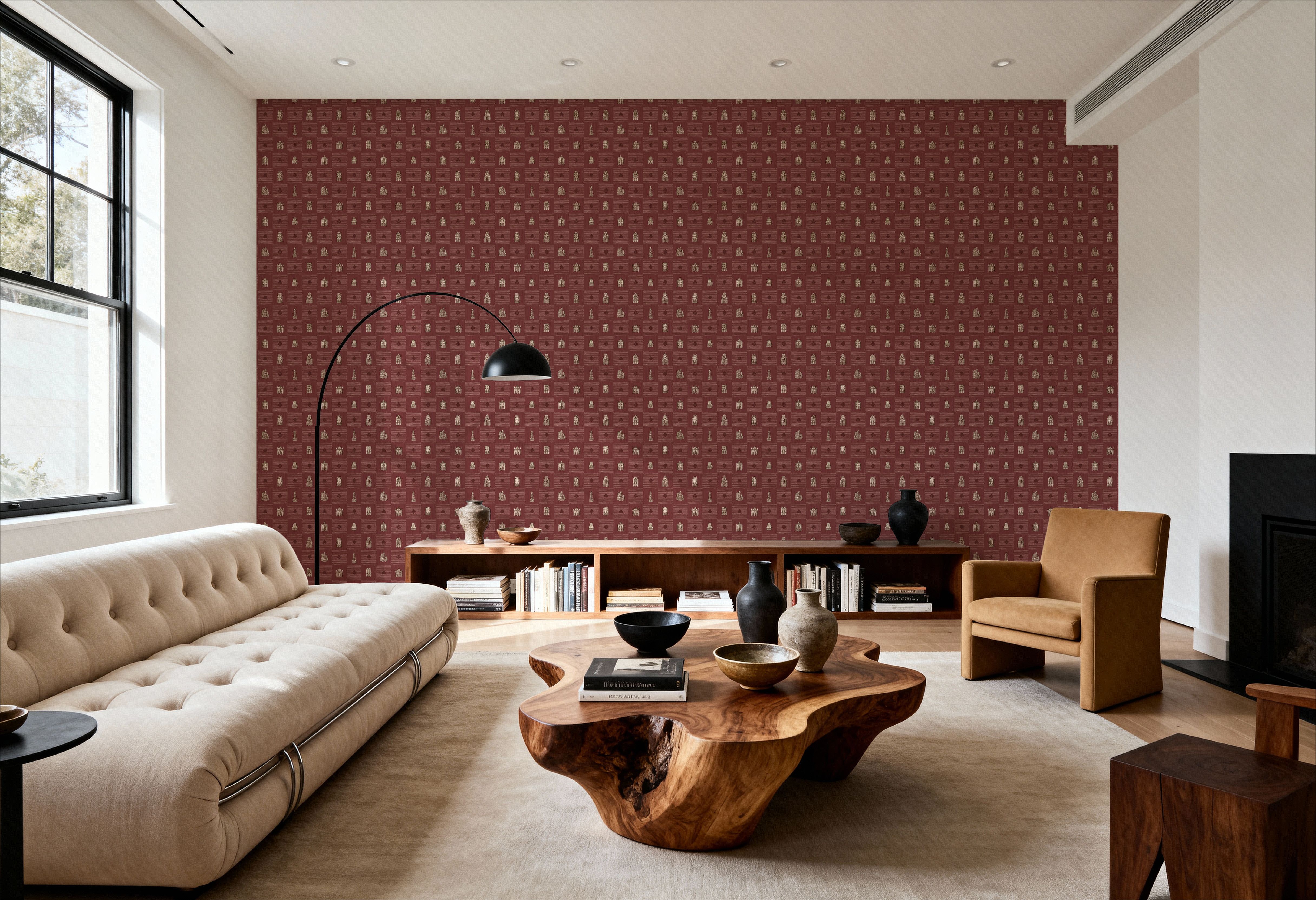 House(s) of Cards, Burgundy, Wallpaper