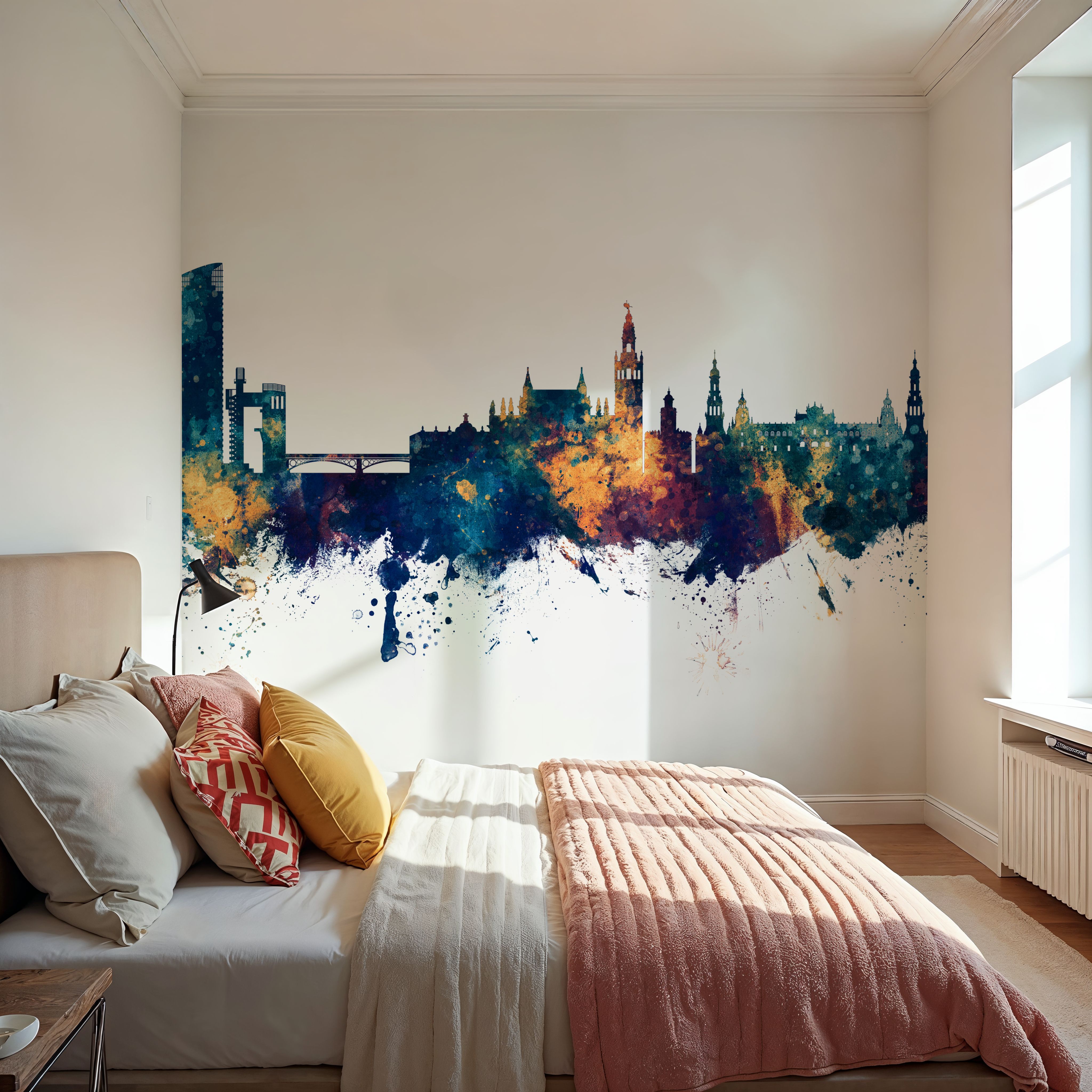 Sevilla Skyline Blue & Bronze