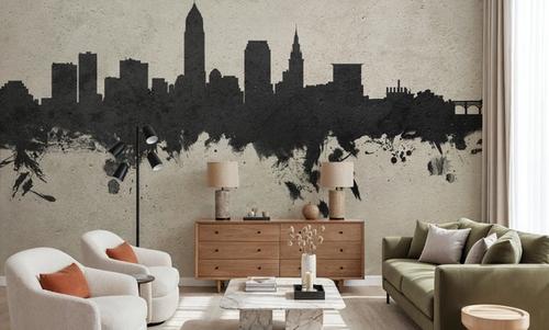 Cleveland Ohio Skyline Concrete