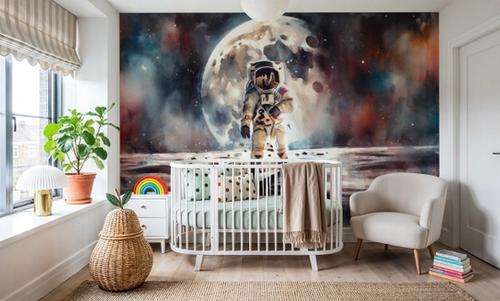 One Giant Leap in Watercolor