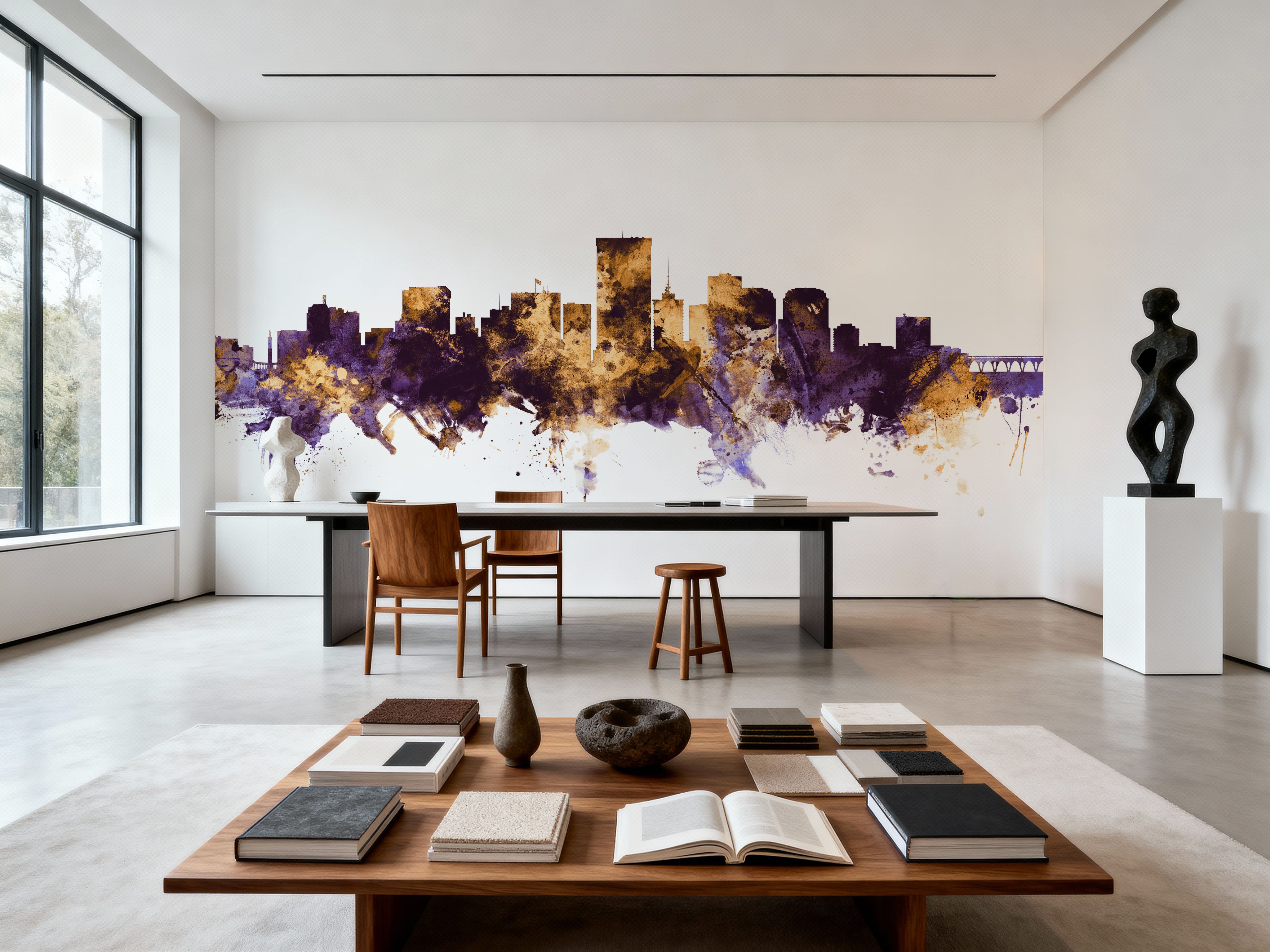 Richmond Virginia Skyline Purple & Gold