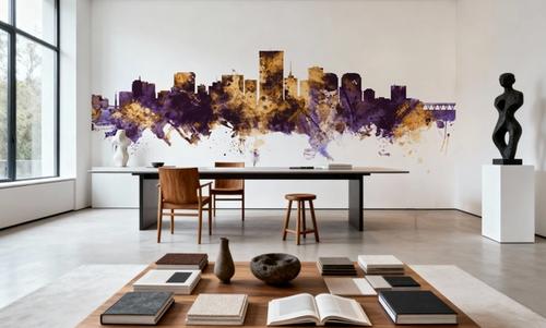 Richmond Virginia Skyline Purple & Gold