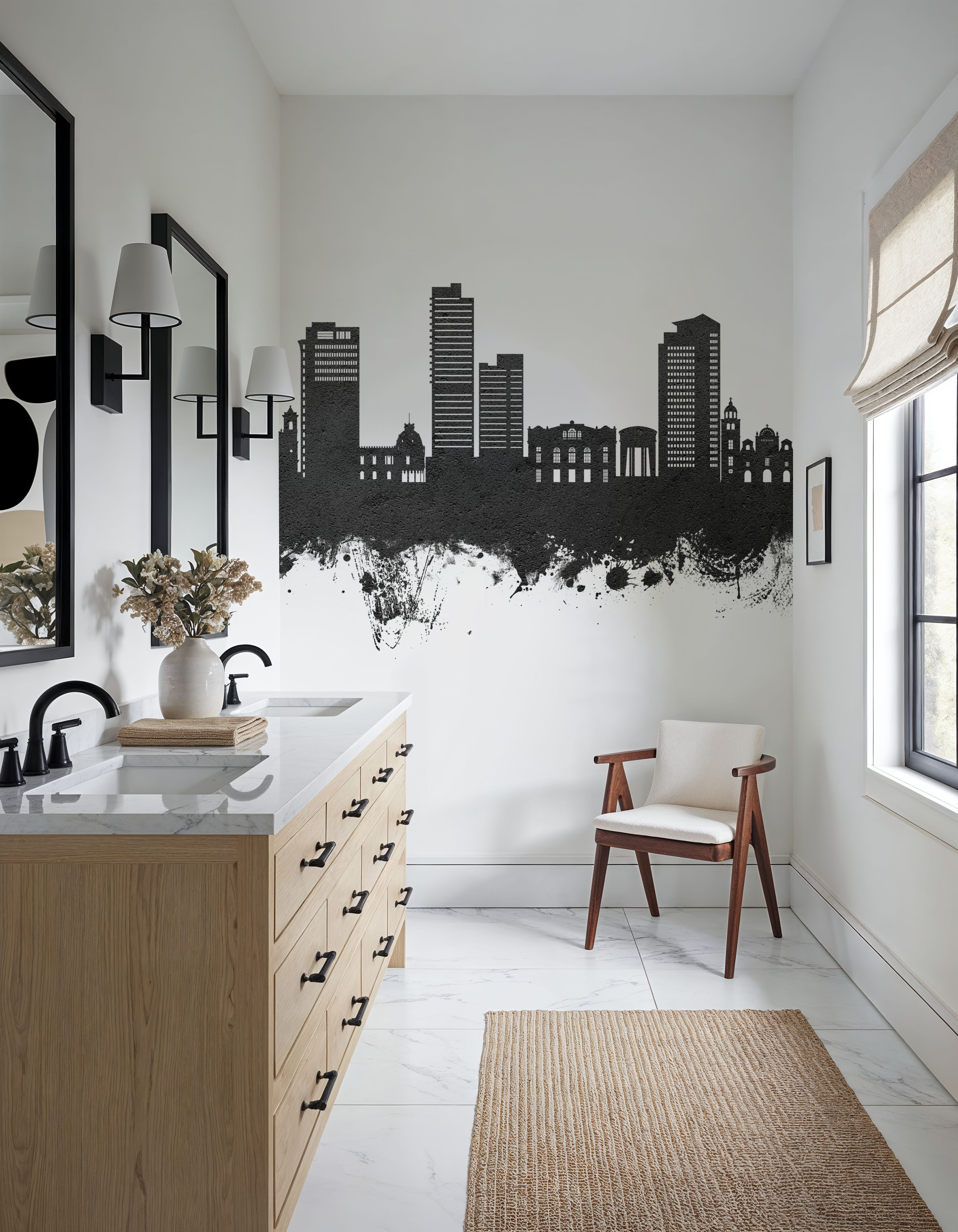 Tegucigalapa Honduras Skyline Black & White