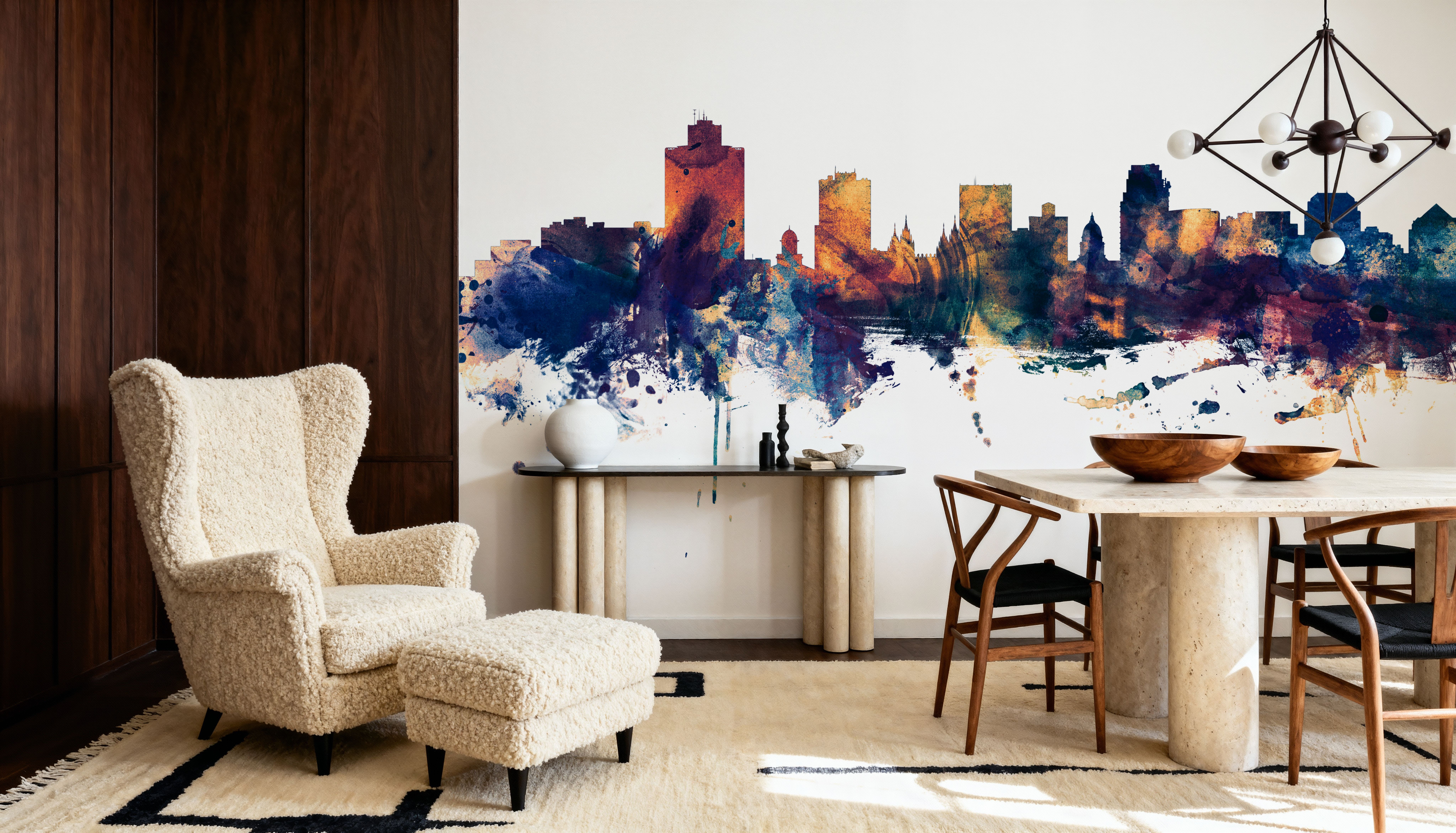 Salt Lake City Utah Skyline Blue & Bronze