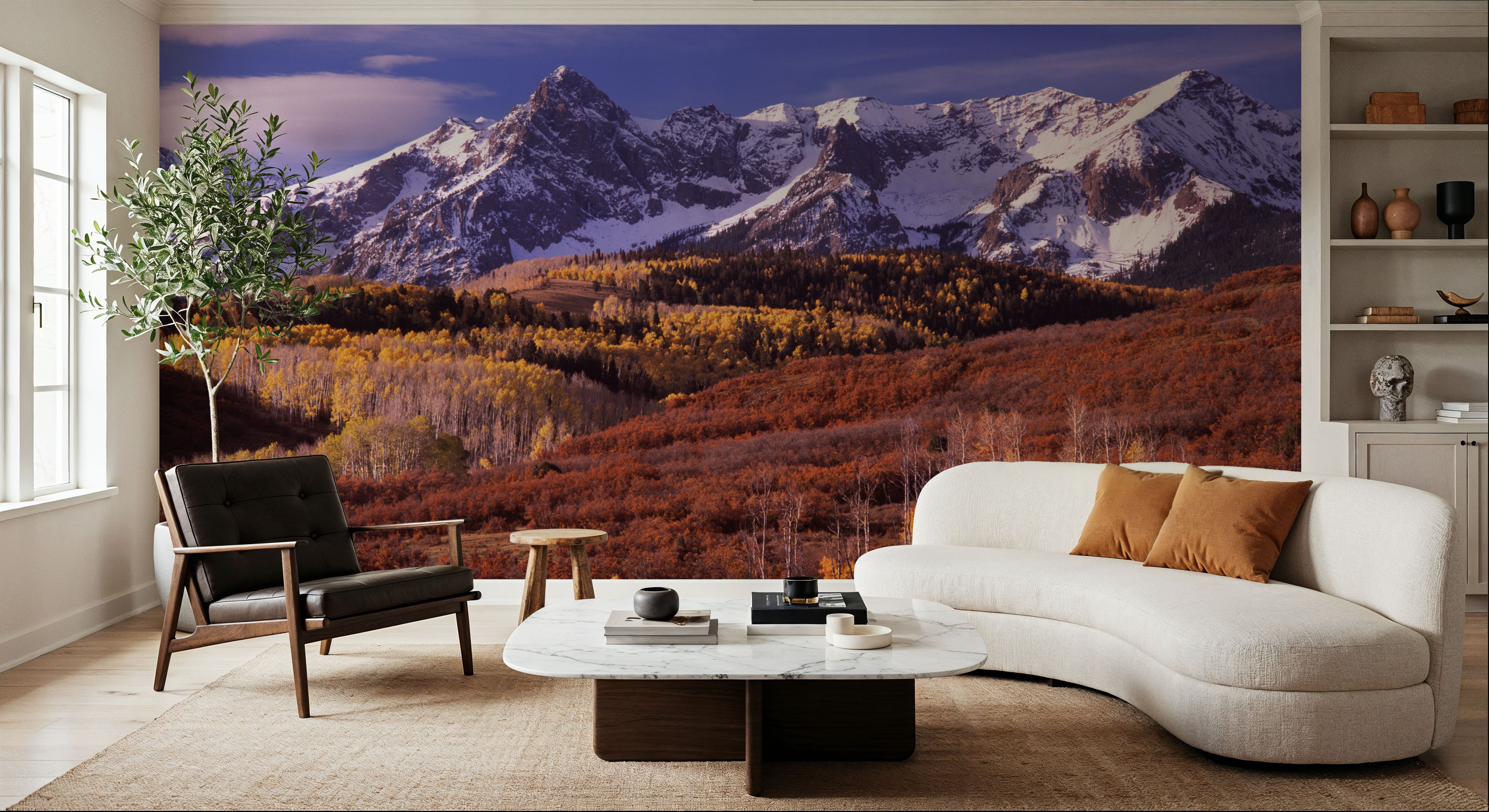 Misty Autumn Peaks Field