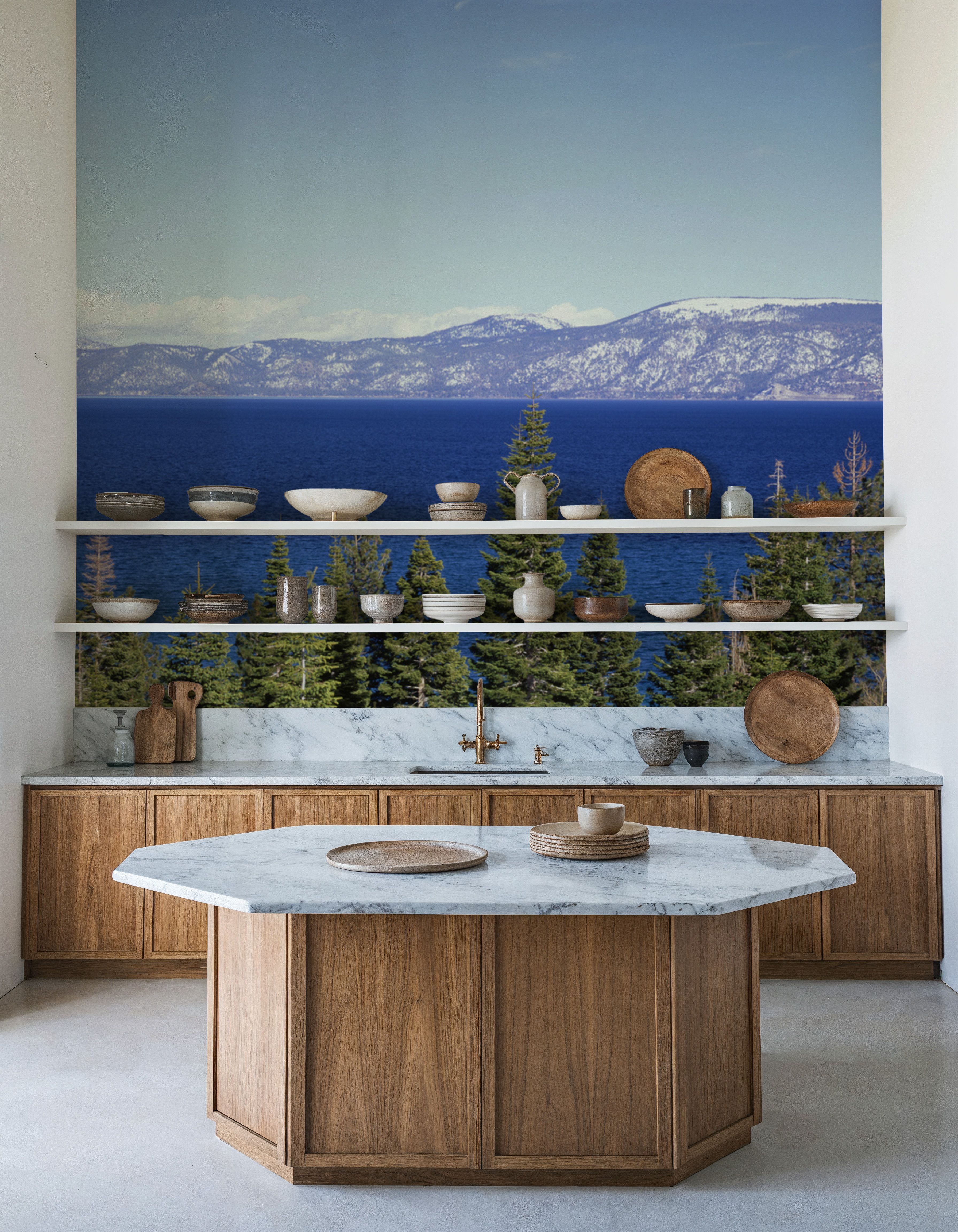 Mountain Lake Reflection Blue